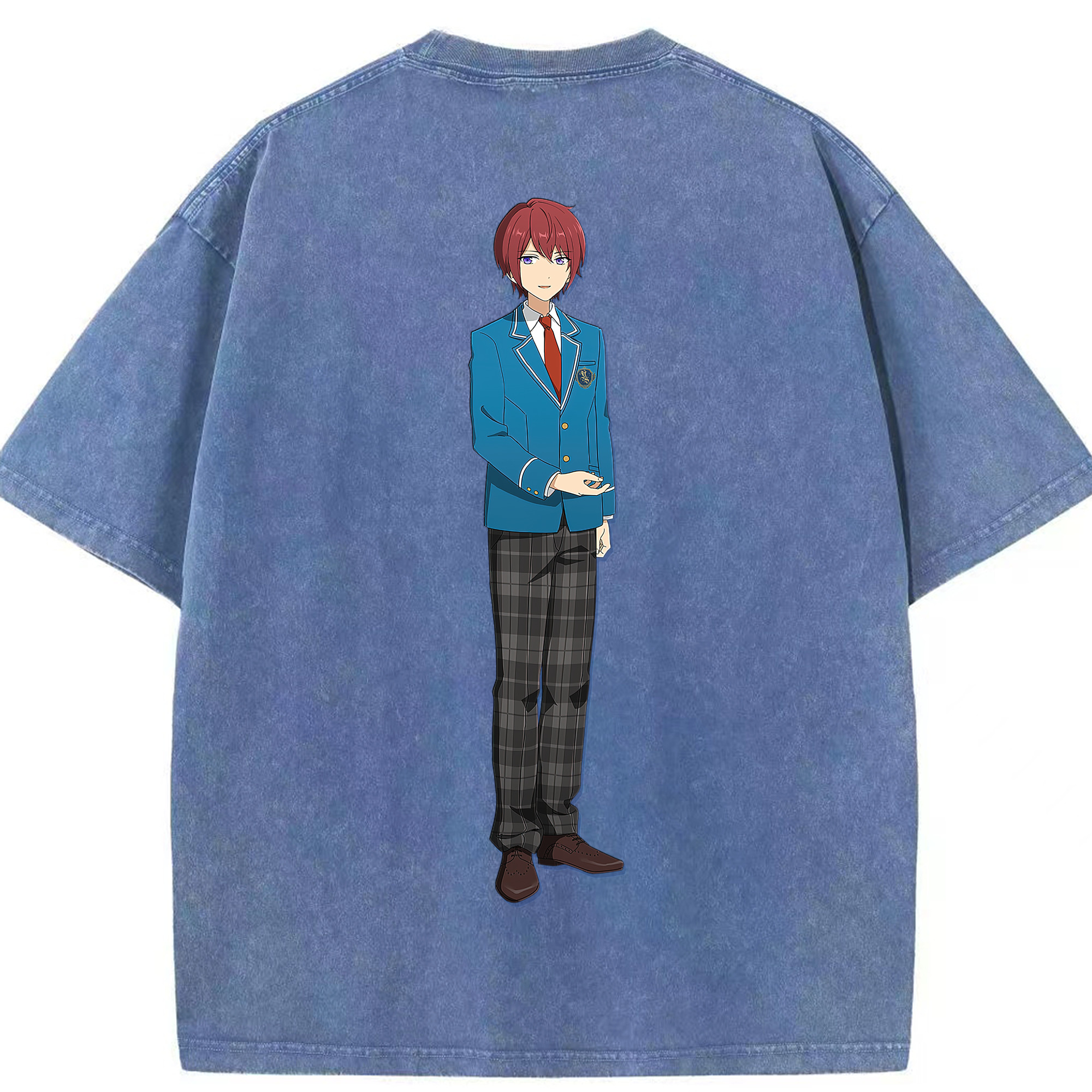（画像用） あんさんぶるスターズ! Ensemble Stars 綿100% ヴィンテージ風 半袖Tシャツ（背面プリント）