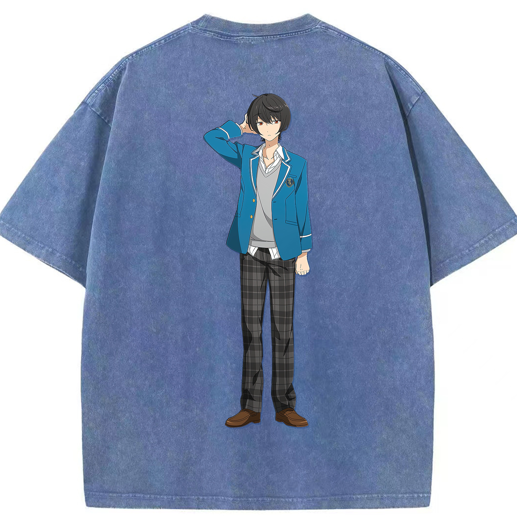 （画像用） あんさんぶるスターズ! Ensemble Stars 綿100% ヴィンテージ風 半袖Tシャツ（背面プリント）