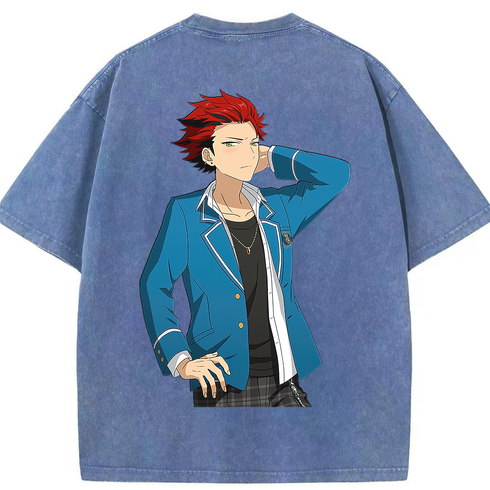 （画像用） あんさんぶるスターズ! Ensemble Stars 綿100% ヴィンテージ風 半袖Tシャツ（背面プリント）