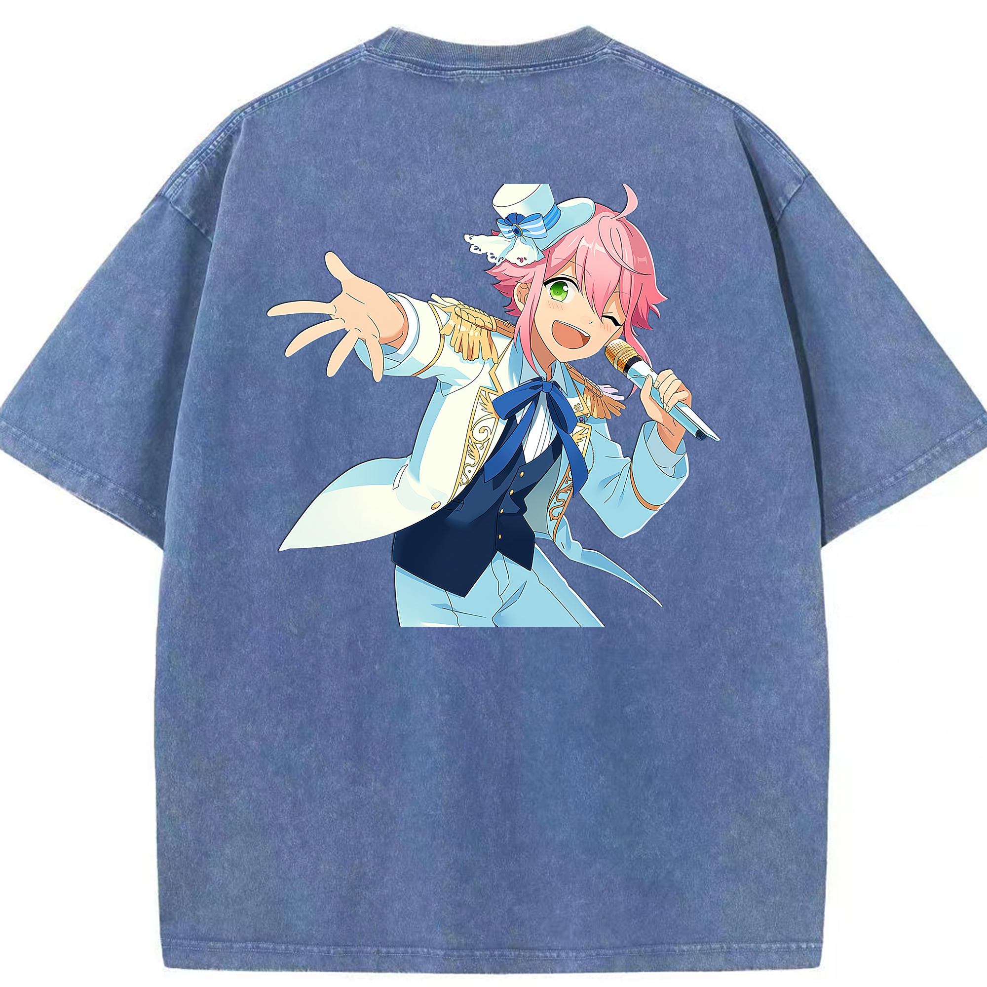 （画像用） あんさんぶるスターズ! Ensemble Stars 綿100% ヴィンテージ風 半袖Tシャツ（背面プリント）
