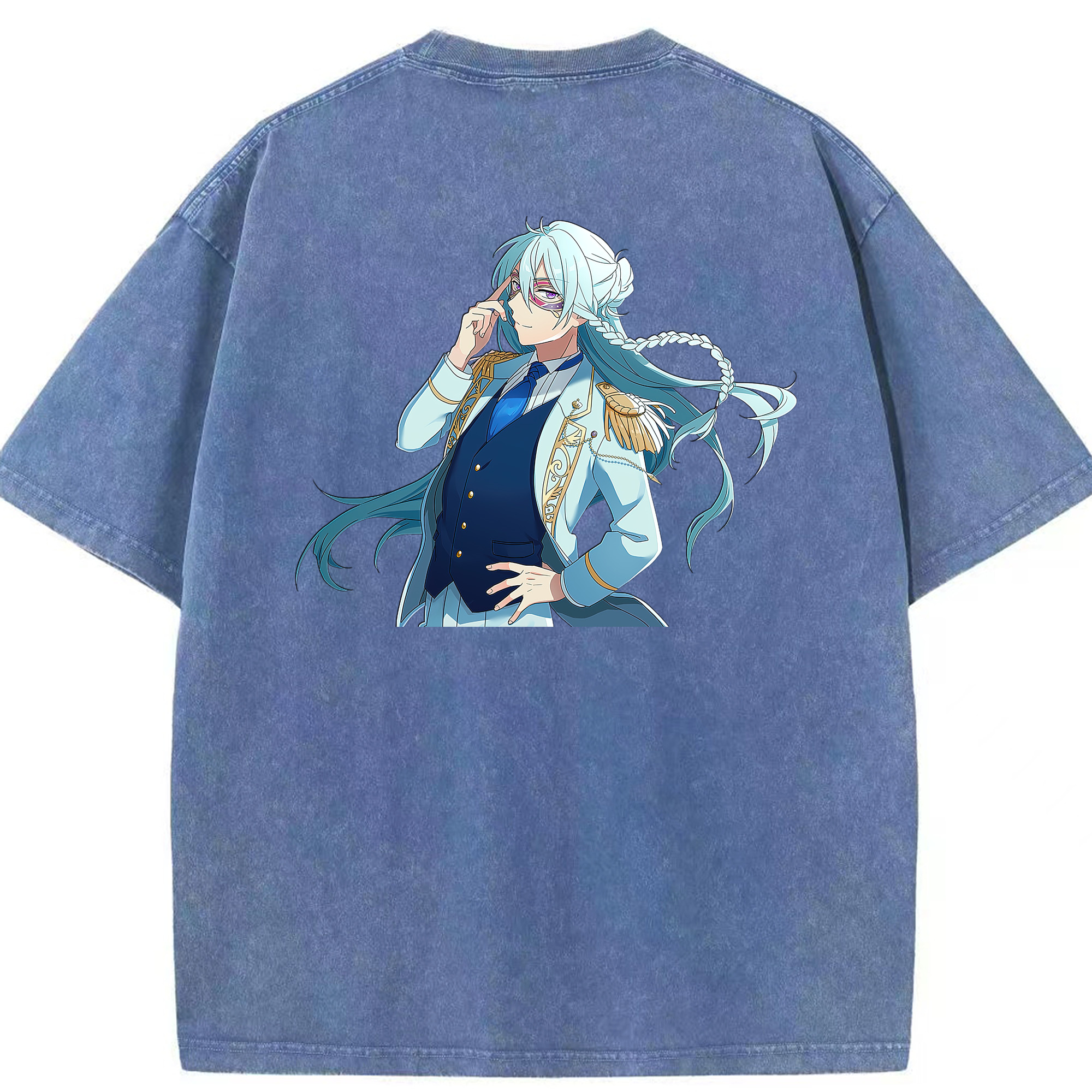 （画像用） あんさんぶるスターズ! Ensemble Stars 綿100% ヴィンテージ風 半袖Tシャツ（背面プリント）