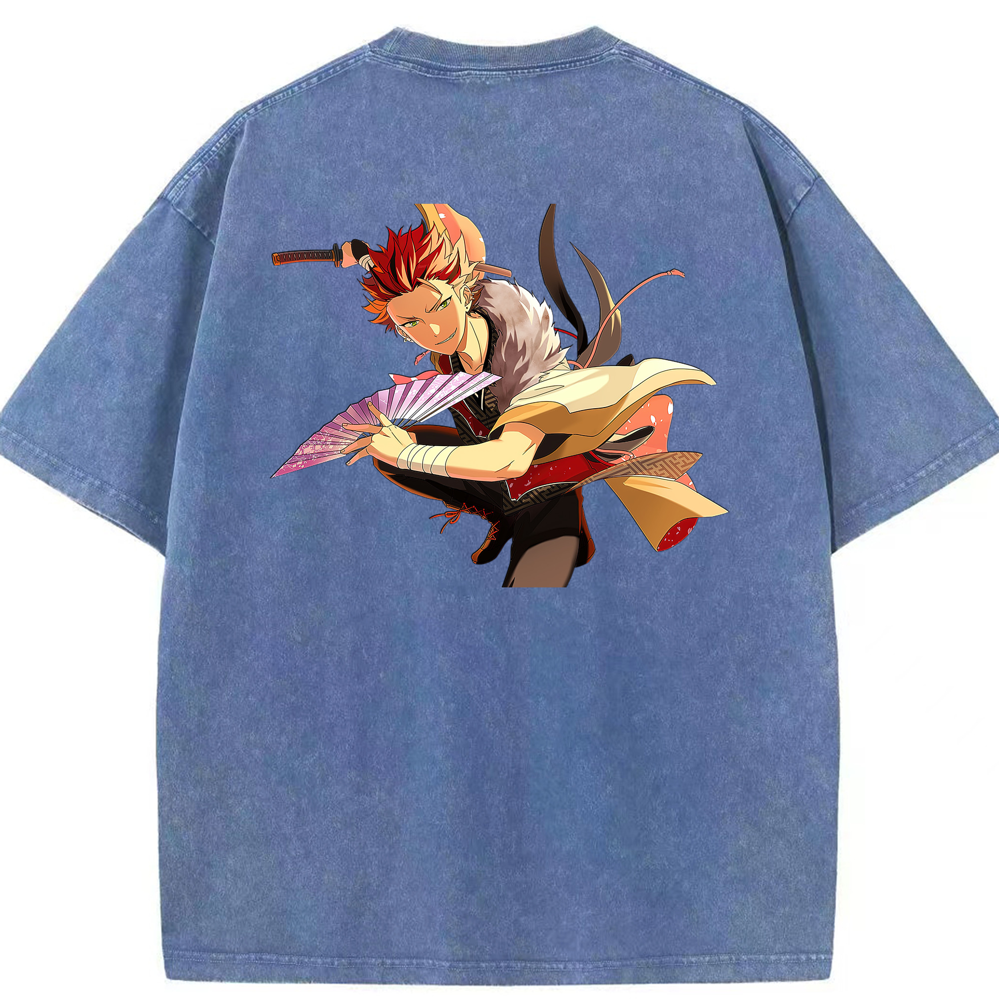 （画像用） あんさんぶるスターズ! Ensemble Stars 綿100% ヴィンテージ風 半袖Tシャツ（背面プリント）