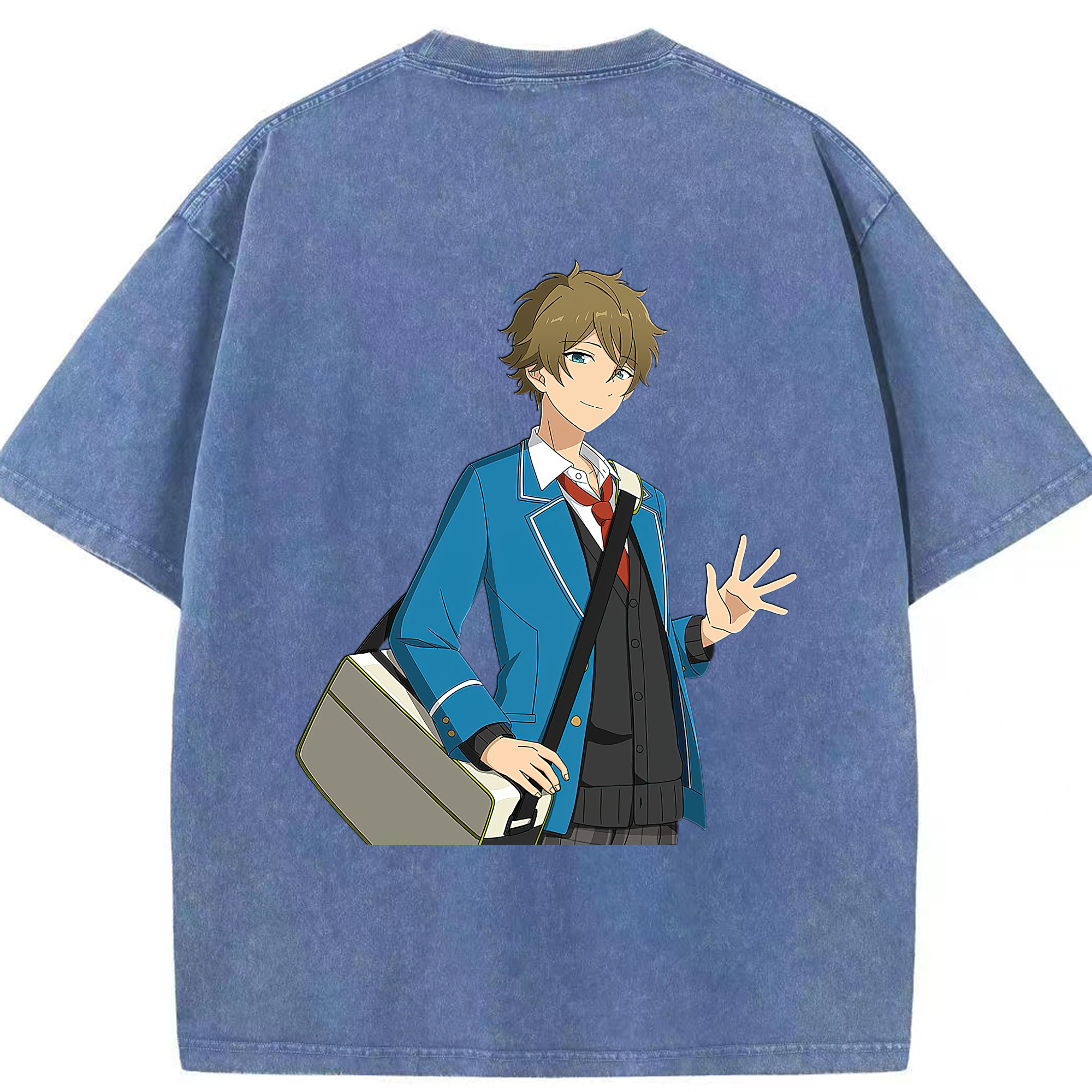 （画像用） あんさんぶるスターズ! Ensemble Stars 綿100% ヴィンテージ風 半袖Tシャツ（背面プリント）