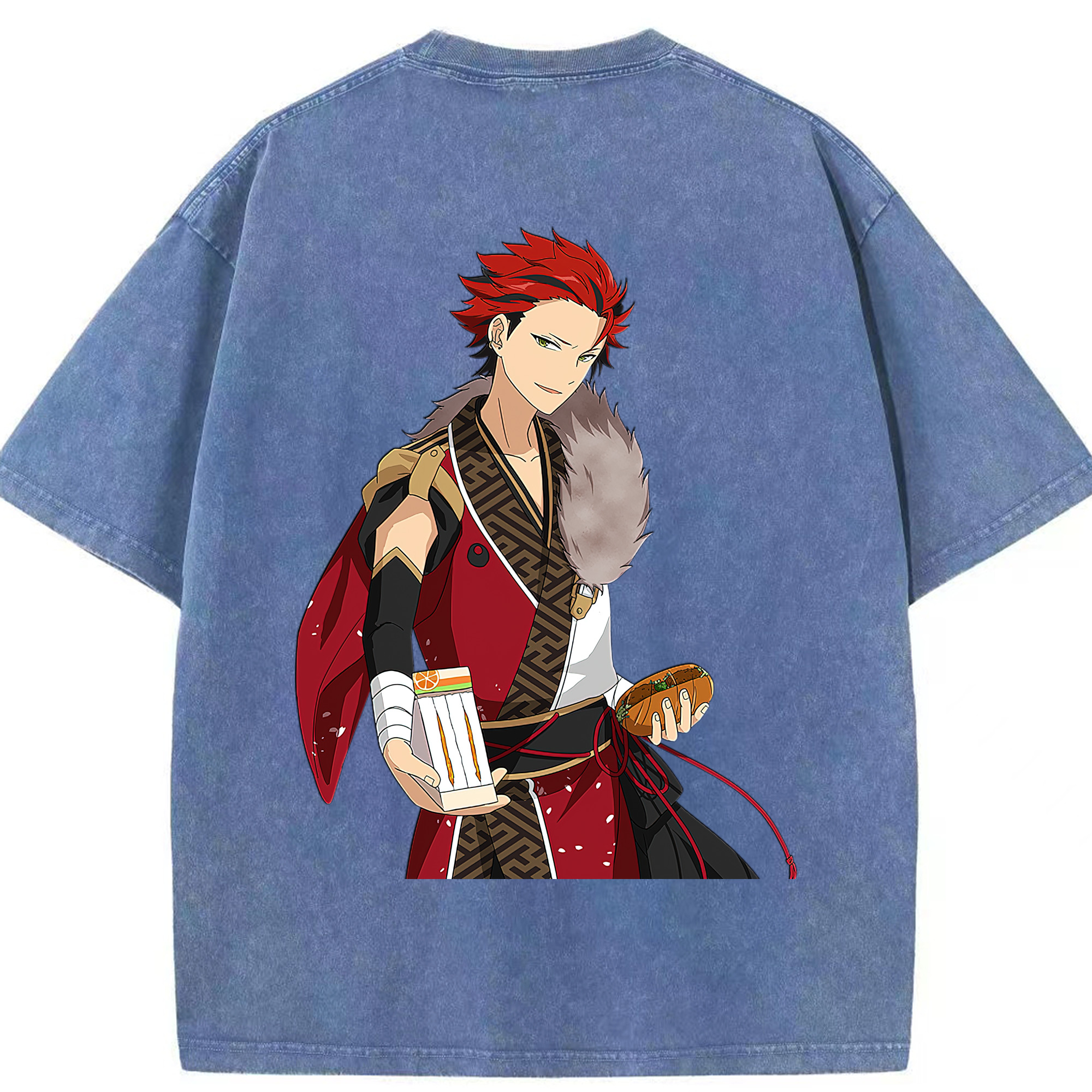 （画像用） あんさんぶるスターズ! Ensemble Stars 綿100% ヴィンテージ風 半袖Tシャツ（背面プリント）