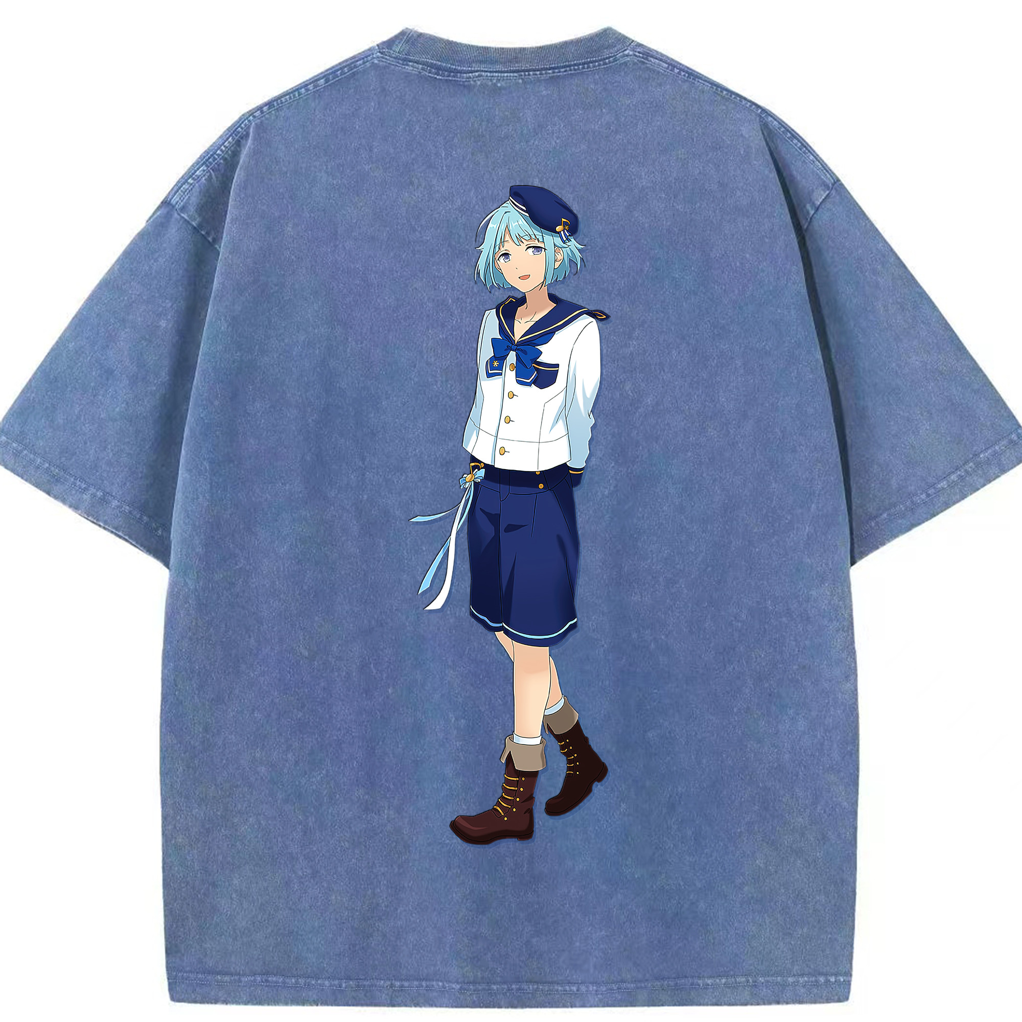 （画像用） あんさんぶるスターズ! Ensemble Stars 綿100% ヴィンテージ風 半袖Tシャツ（背面プリント）