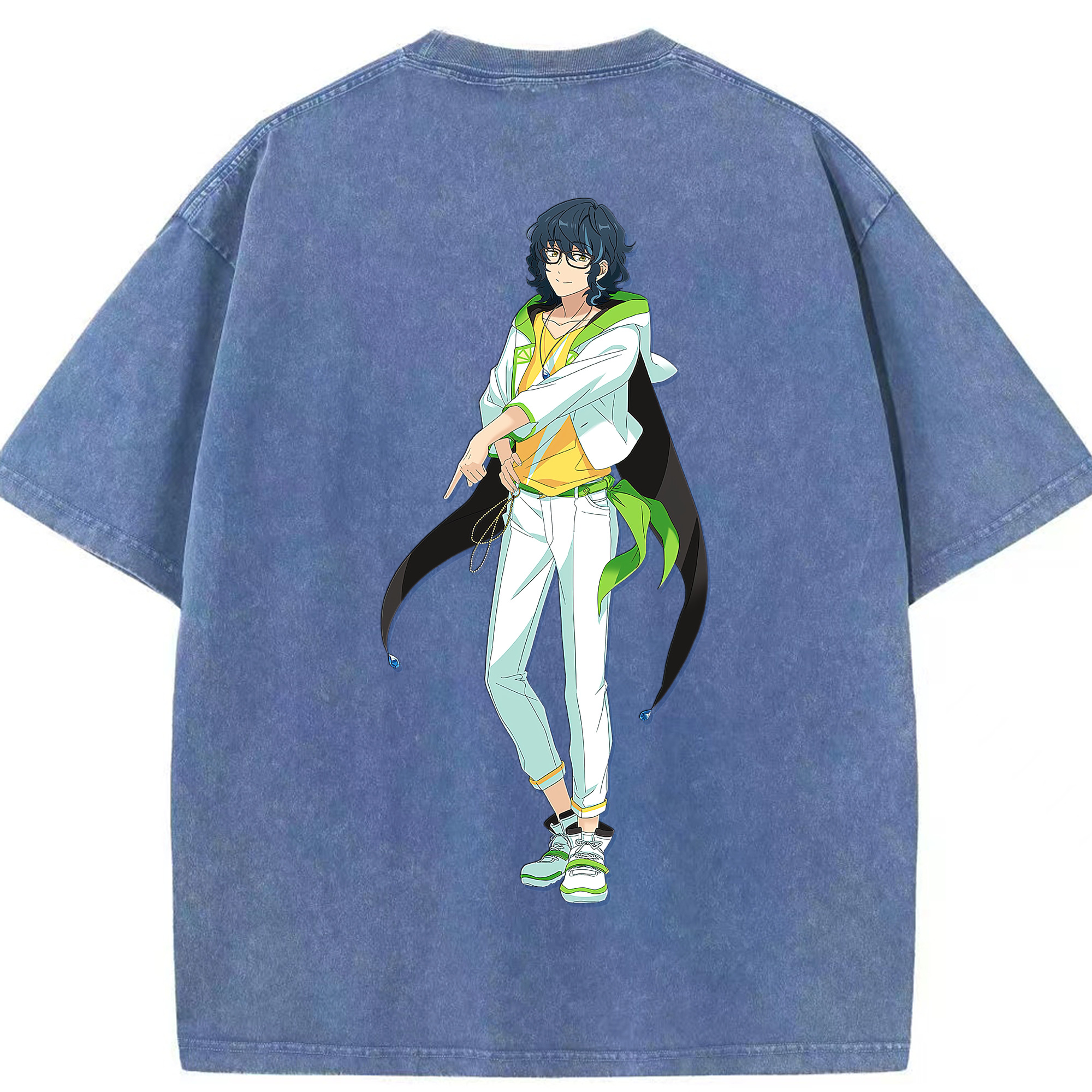 （画像用） あんさんぶるスターズ! Ensemble Stars 綿100% ヴィンテージ風 半袖Tシャツ（背面プリント）