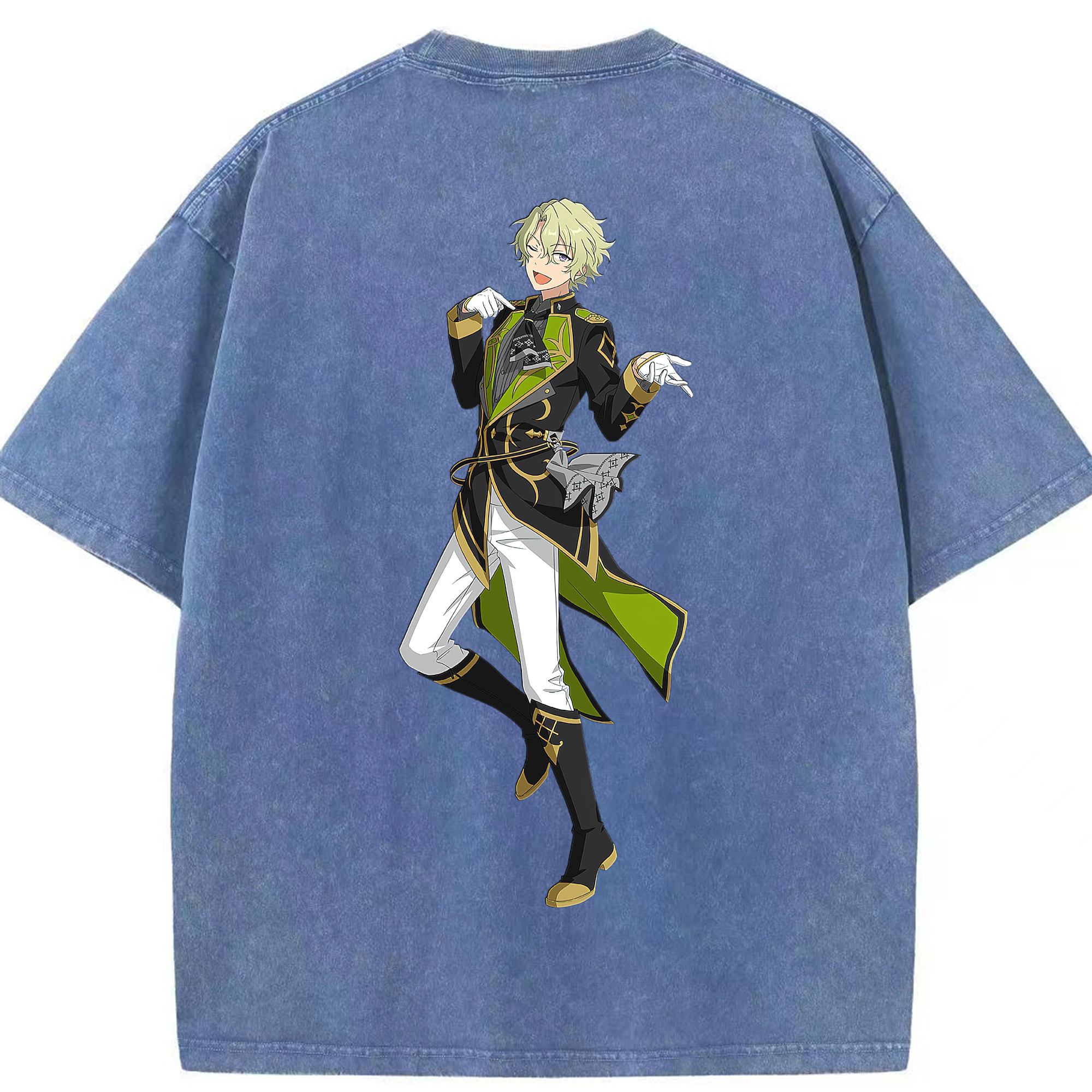 （画像用） あんさんぶるスターズ! Ensemble Stars 綿100% ヴィンテージ風 半袖Tシャツ（背面プリント）