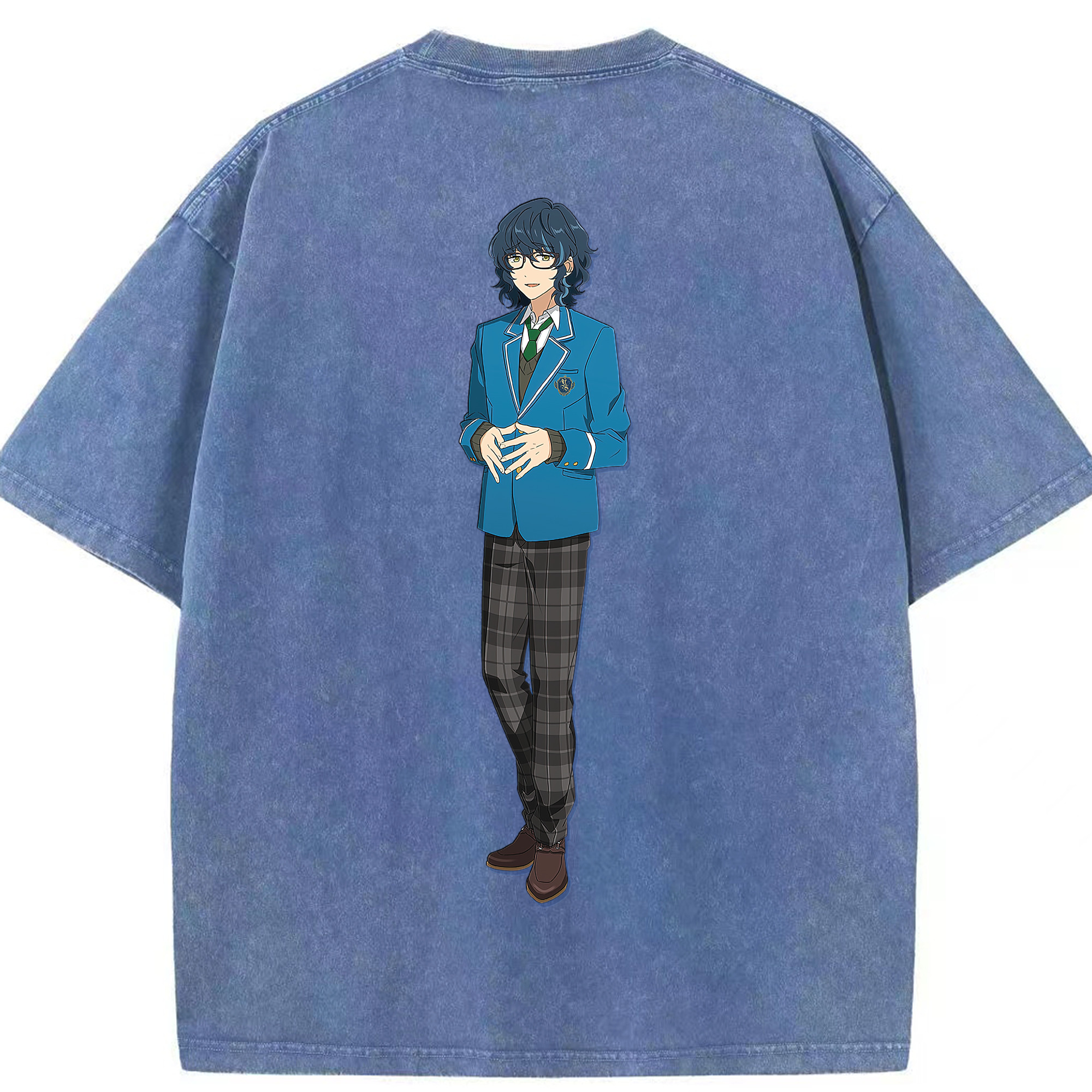 （画像用） あんさんぶるスターズ! Ensemble Stars 綿100% ヴィンテージ風 半袖Tシャツ（背面プリント）