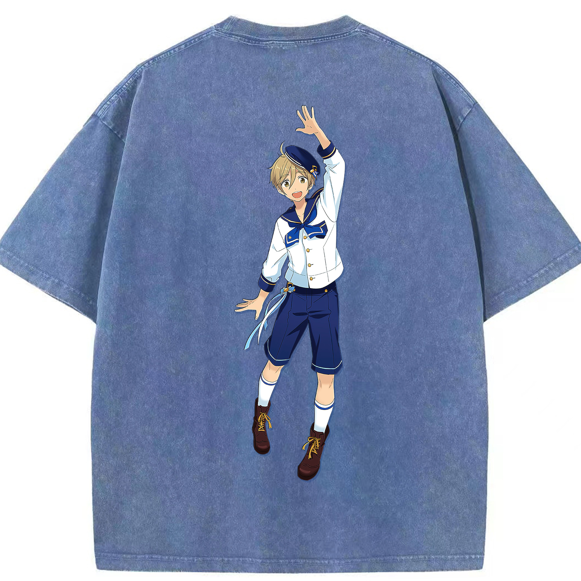 （画像用） あんさんぶるスターズ! Ensemble Stars 綿100% ヴィンテージ風 半袖Tシャツ（背面プリント）