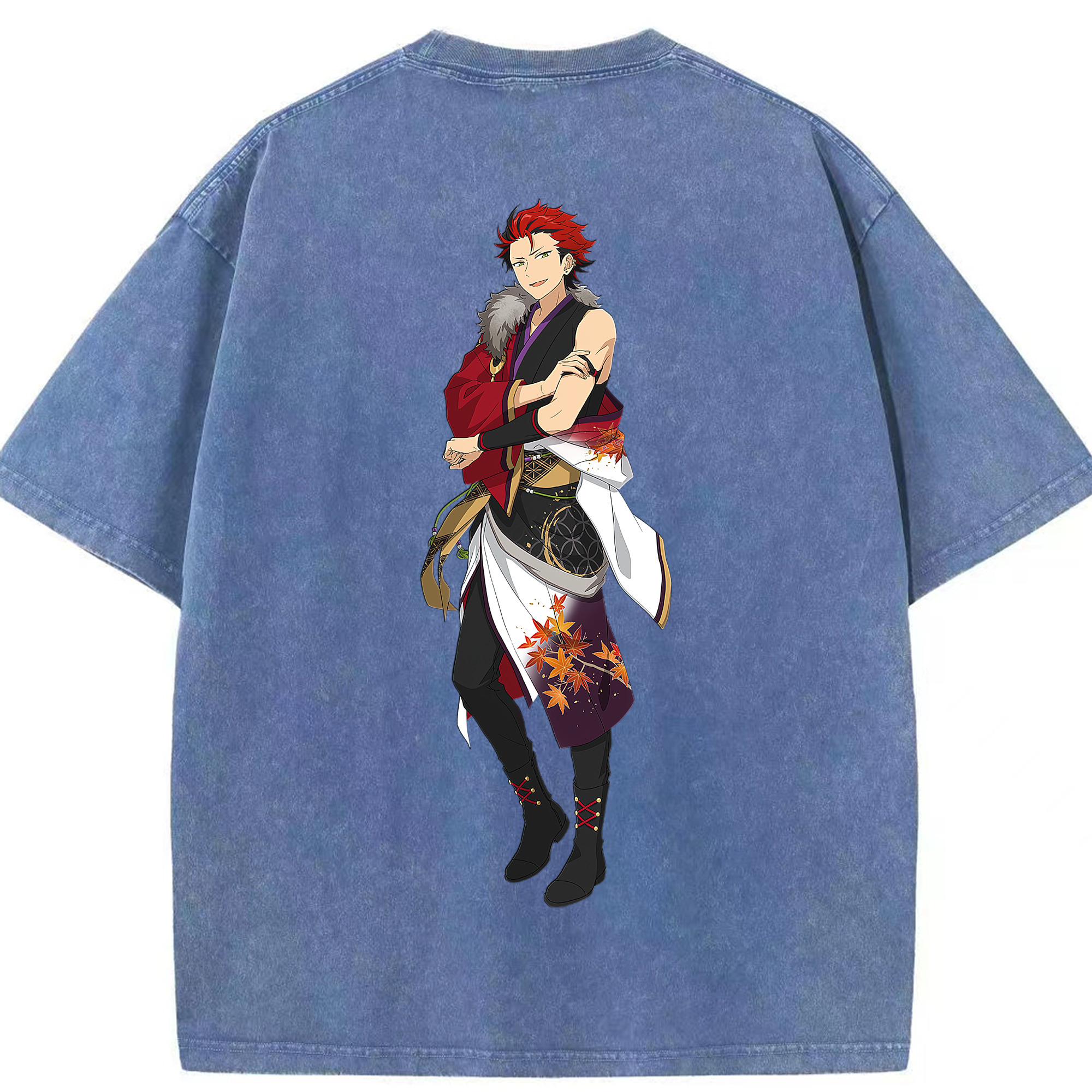 （画像用） あんさんぶるスターズ! Ensemble Stars 綿100% ヴィンテージ風 半袖Tシャツ（背面プリント）