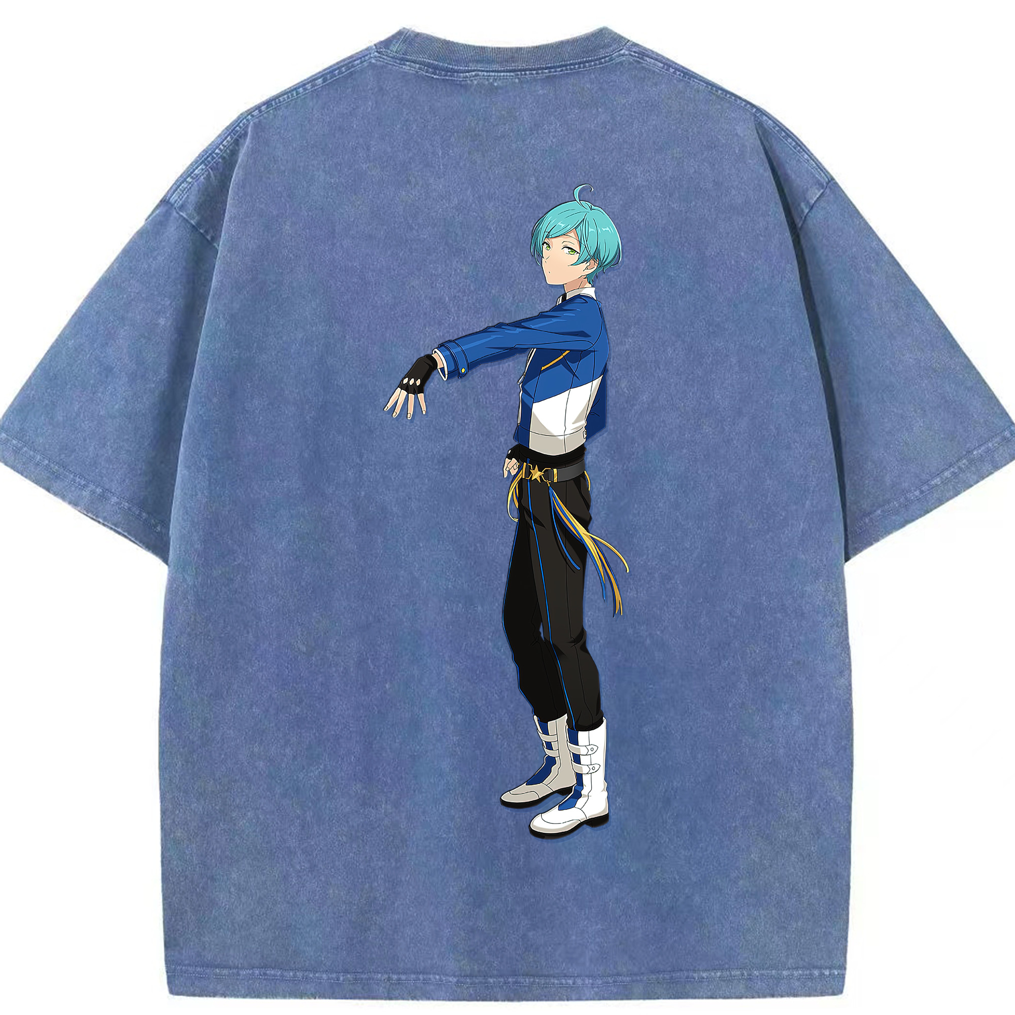 （画像用） あんさんぶるスターズ! Ensemble Stars 綿100% ヴィンテージ風 半袖Tシャツ（背面プリント）