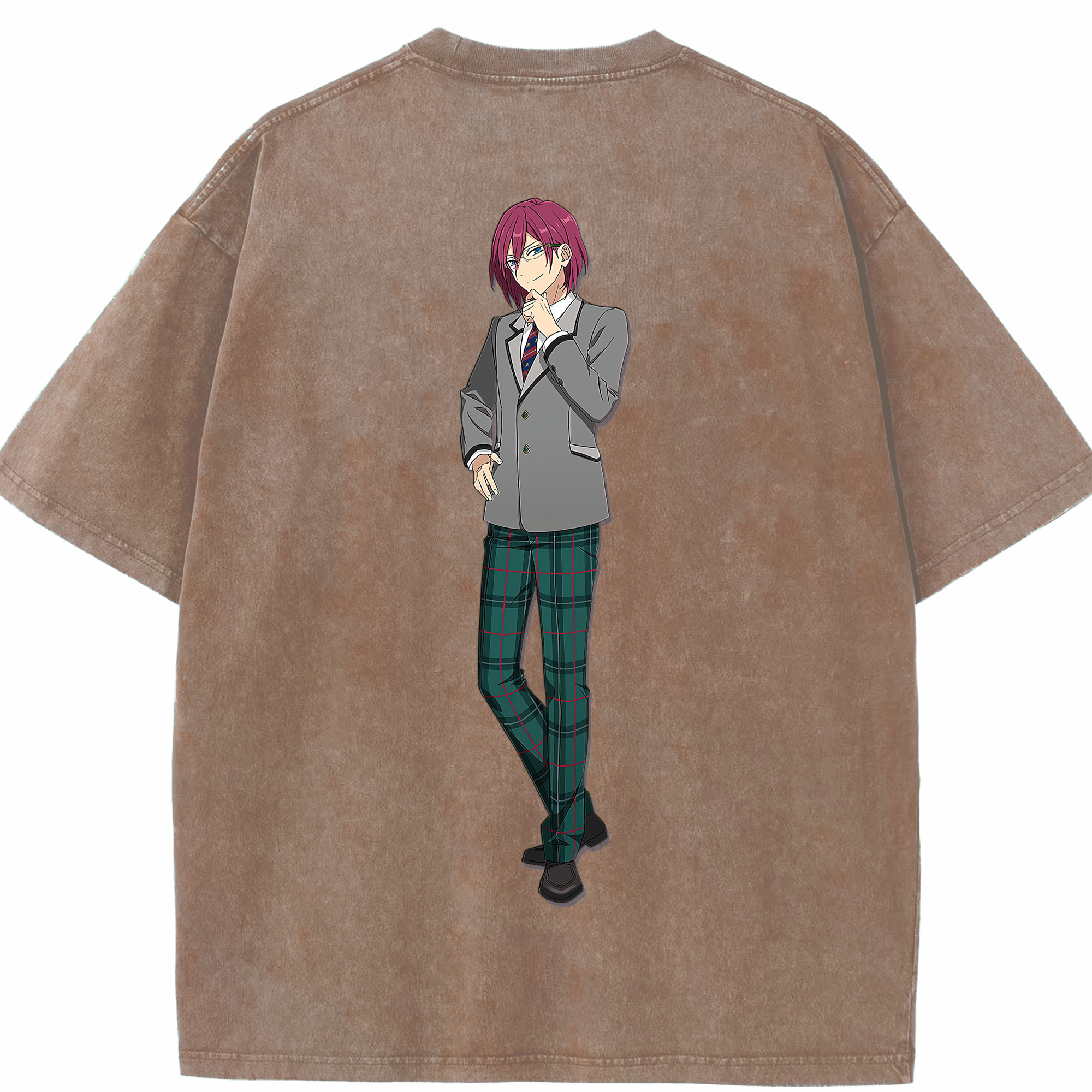 （画像用） あんさんぶるスターズ! Ensemble Stars 綿100% ヴィンテージ風 半袖Tシャツ（背面プリント）