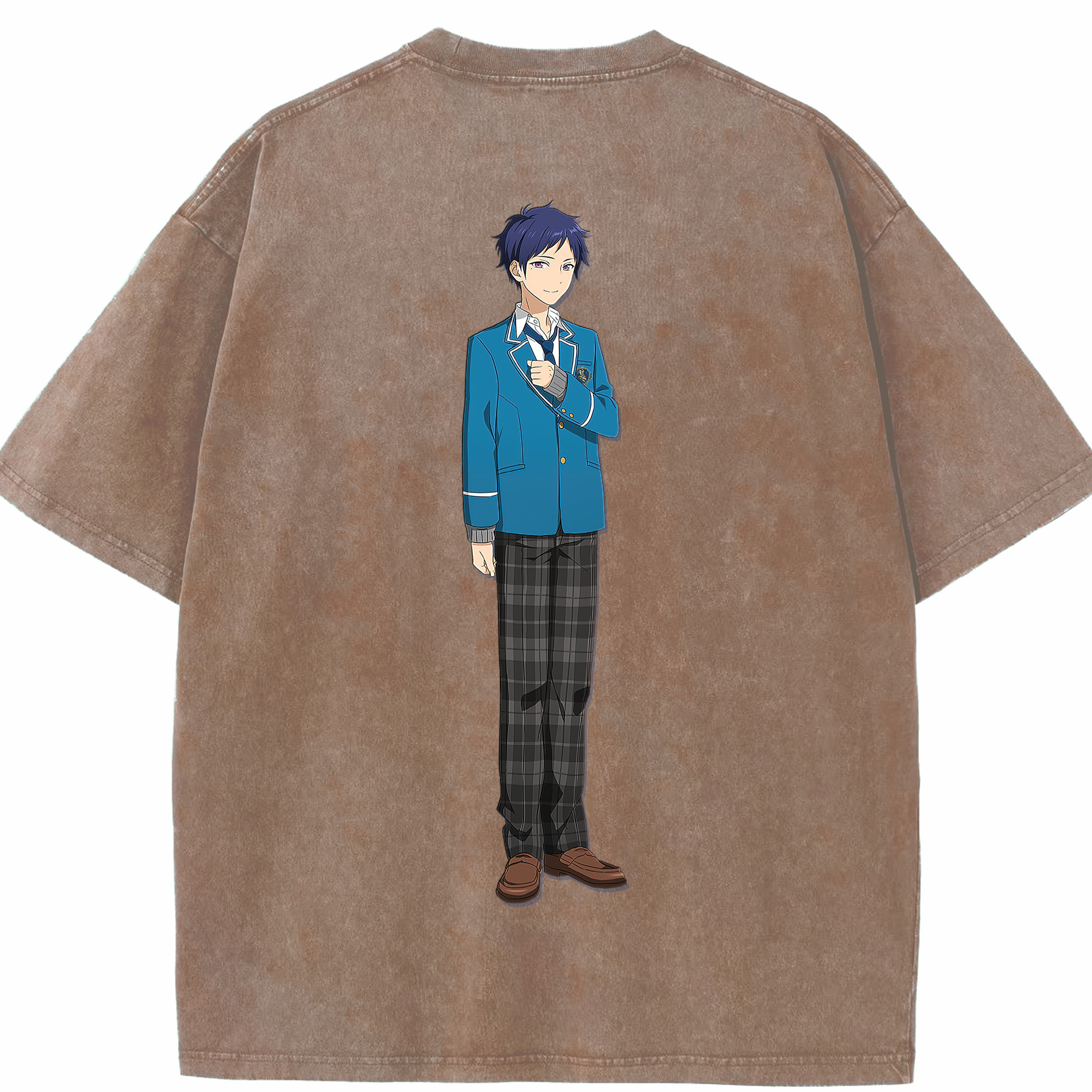 （画像用） あんさんぶるスターズ! Ensemble Stars 綿100% ヴィンテージ風 半袖Tシャツ（背面プリント）