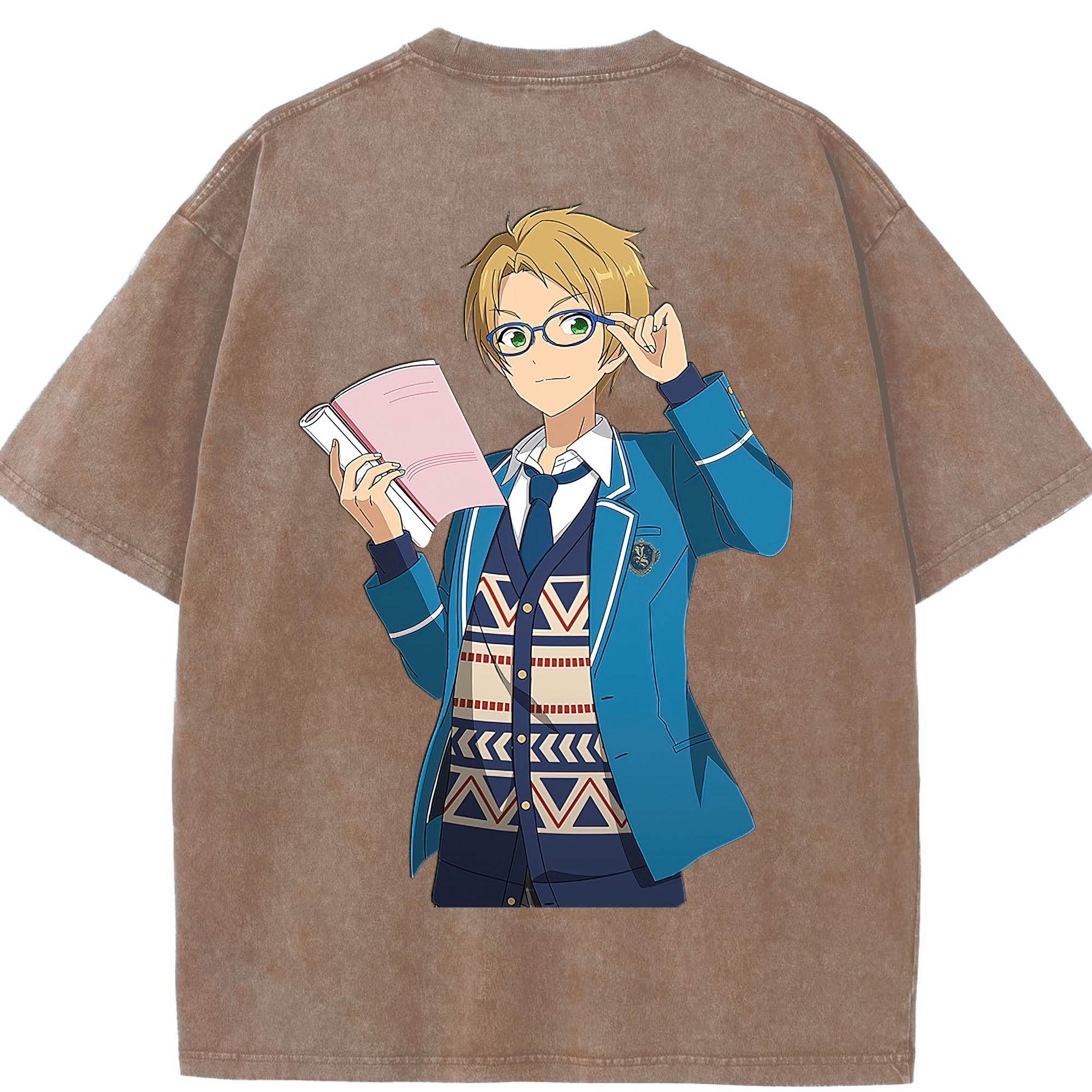 （画像用） あんさんぶるスターズ! Ensemble Stars 綿100% ヴィンテージ風 半袖Tシャツ（背面プリント）