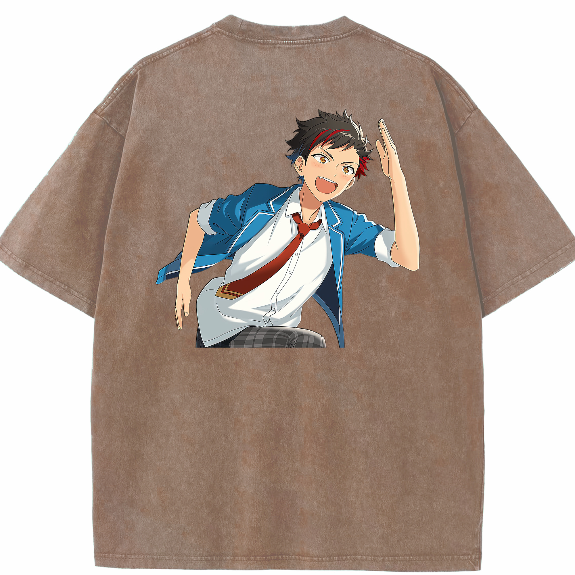 （画像用） あんさんぶるスターズ! Ensemble Stars 綿100% ヴィンテージ風 半袖Tシャツ（背面プリント）