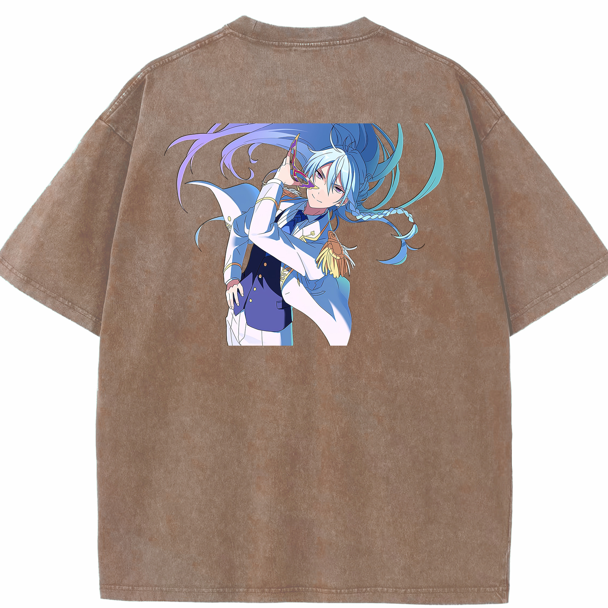（画像用） あんさんぶるスターズ! Ensemble Stars 綿100% ヴィンテージ風 半袖Tシャツ（背面プリント）