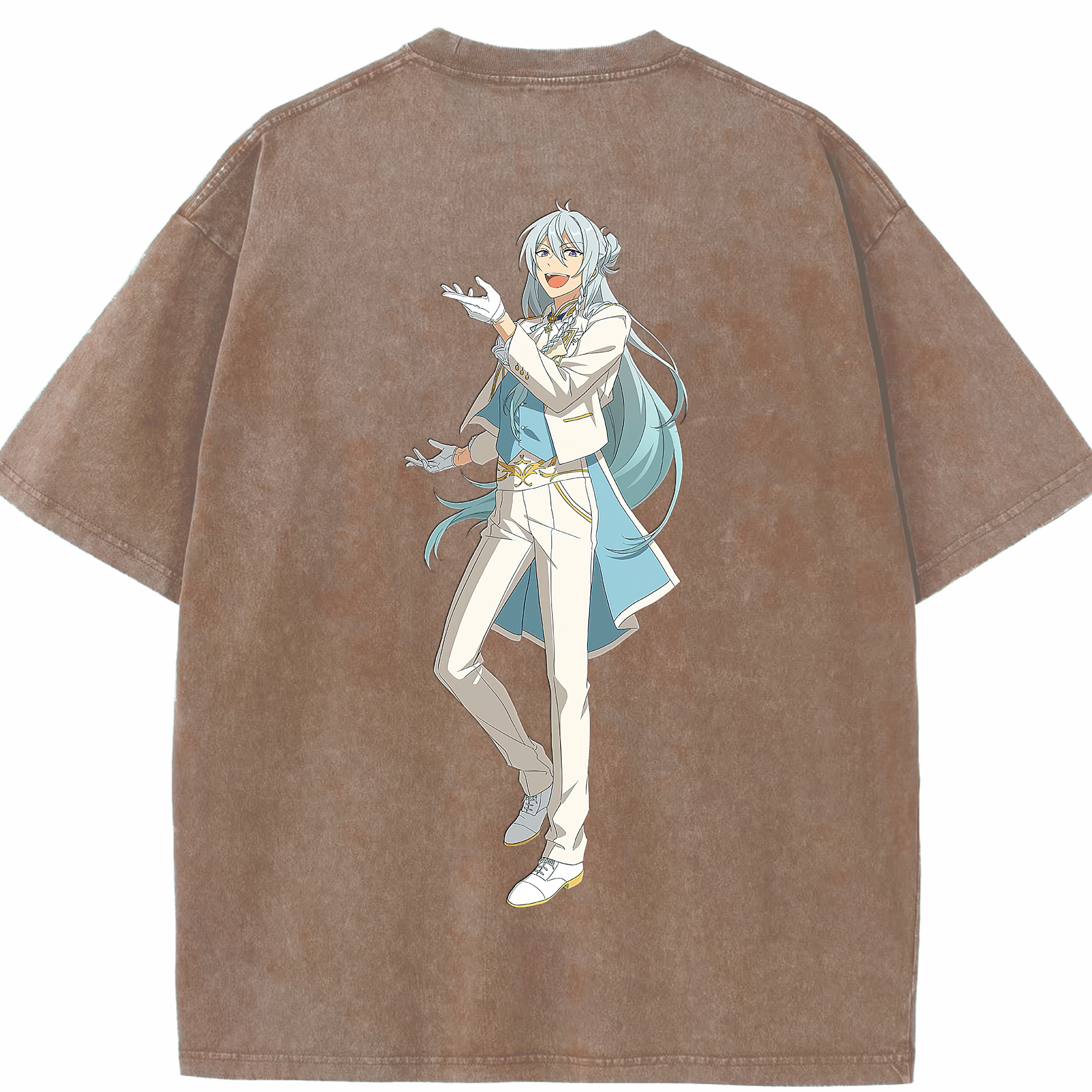 （画像用） あんさんぶるスターズ! Ensemble Stars 綿100% ヴィンテージ風 半袖Tシャツ（背面プリント）