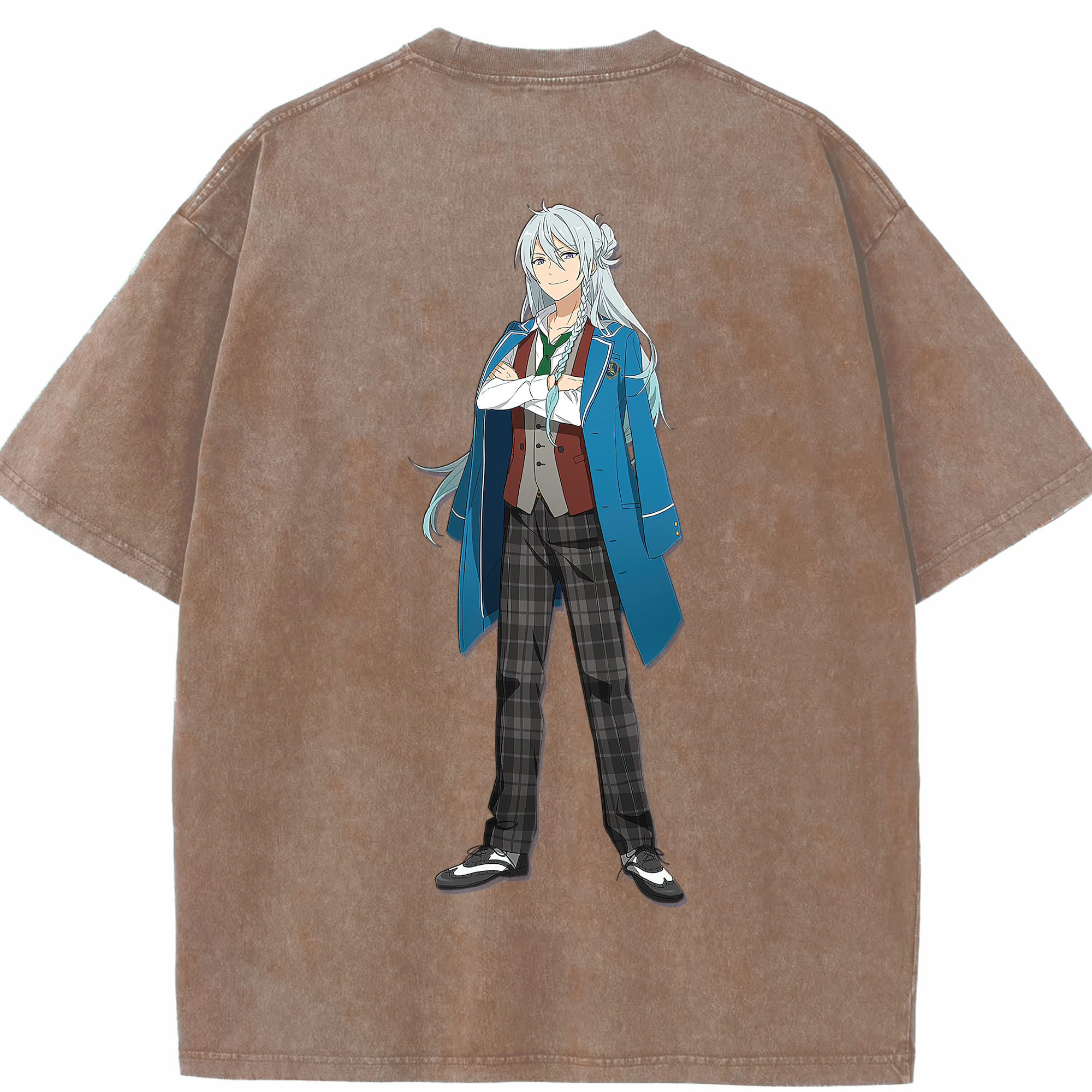 （画像用） あんさんぶるスターズ! Ensemble Stars 綿100% ヴィンテージ風 半袖Tシャツ（背面プリント）