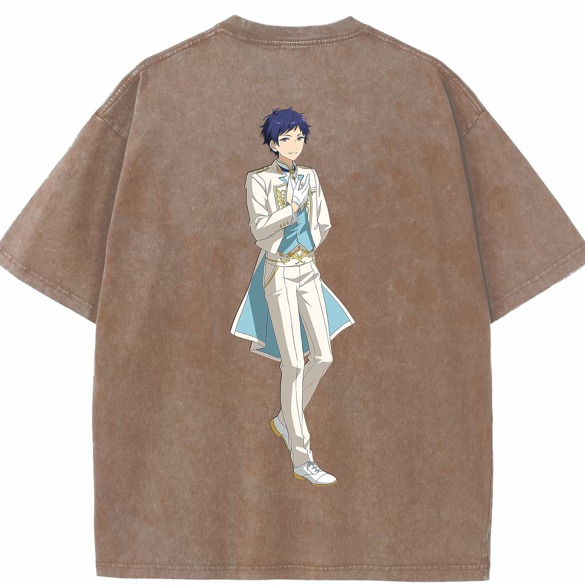 （画像用） あんさんぶるスターズ! Ensemble Stars 綿100% ヴィンテージ風 半袖Tシャツ（背面プリント）