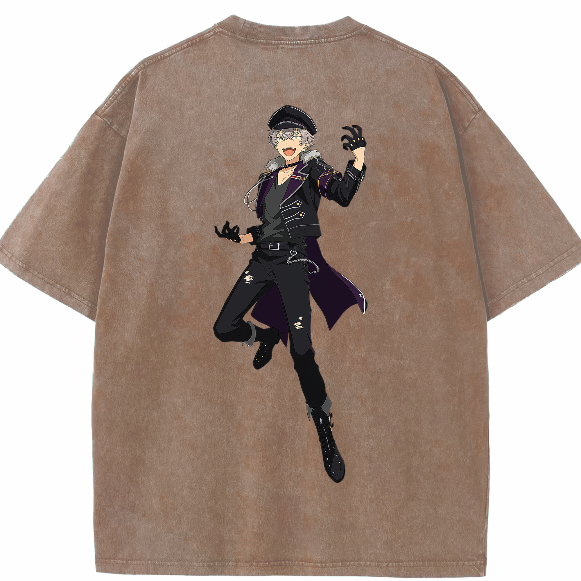 （画像用） あんさんぶるスターズ! Ensemble Stars 綿100% ヴィンテージ風 半袖Tシャツ（背面プリント）