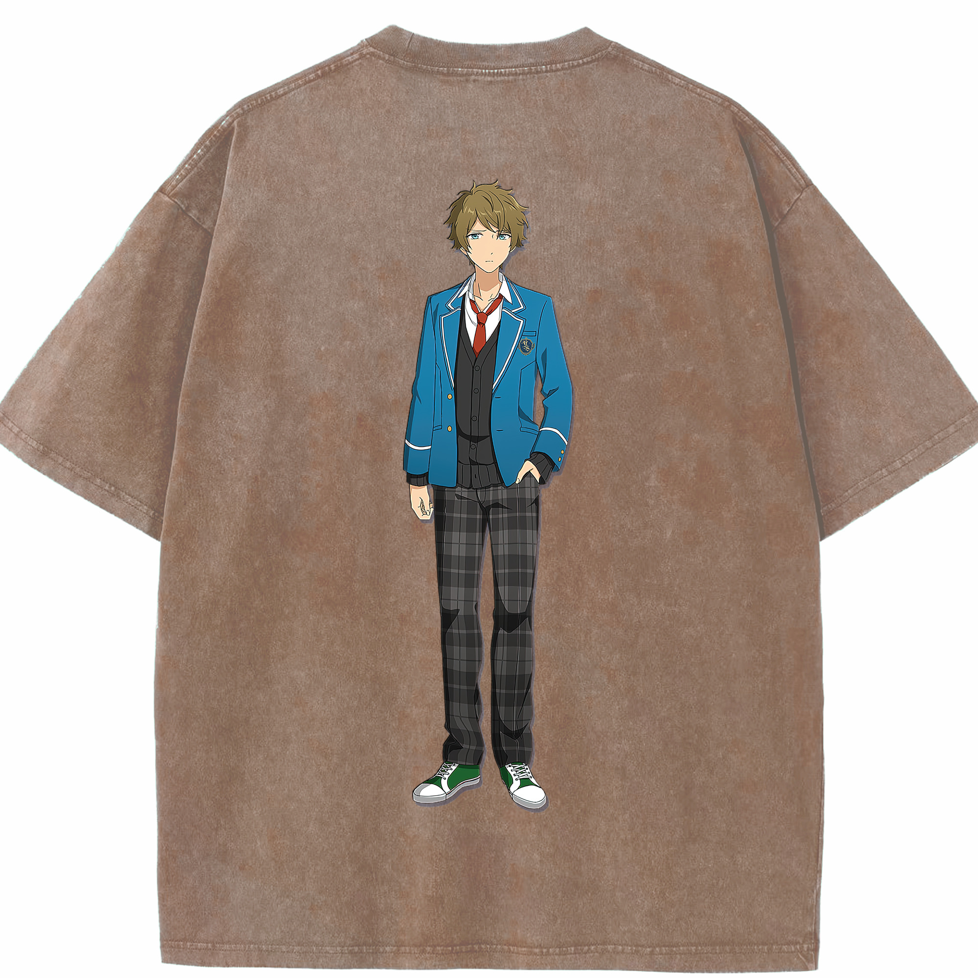 （画像用） あんさんぶるスターズ! Ensemble Stars 綿100% ヴィンテージ風 半袖Tシャツ（背面プリント）