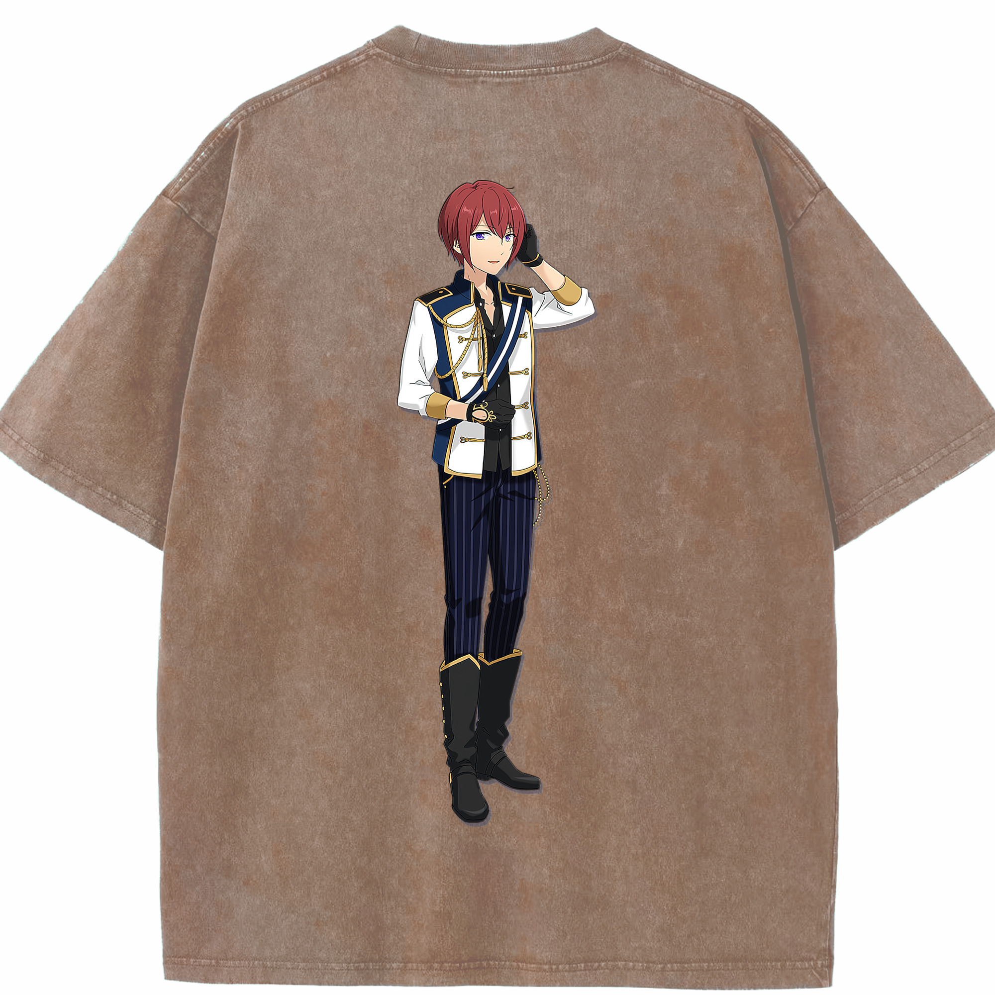 （画像用） あんさんぶるスターズ! Ensemble Stars 綿100% ヴィンテージ風 半袖Tシャツ（背面プリント）