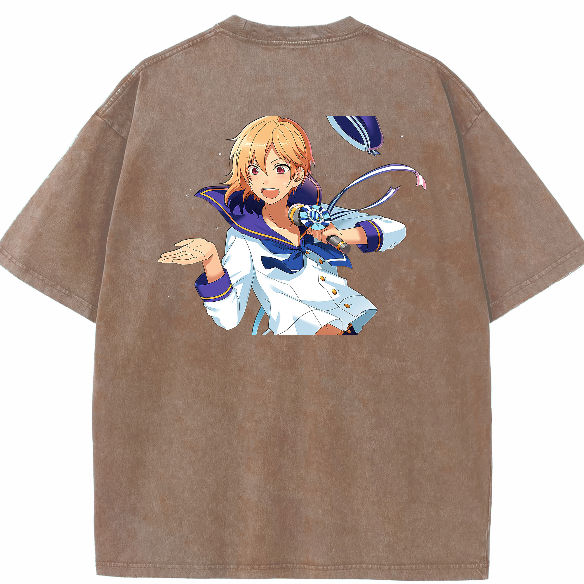 （画像用） あんさんぶるスターズ! Ensemble Stars 綿100% ヴィンテージ風 半袖Tシャツ（背面プリント）