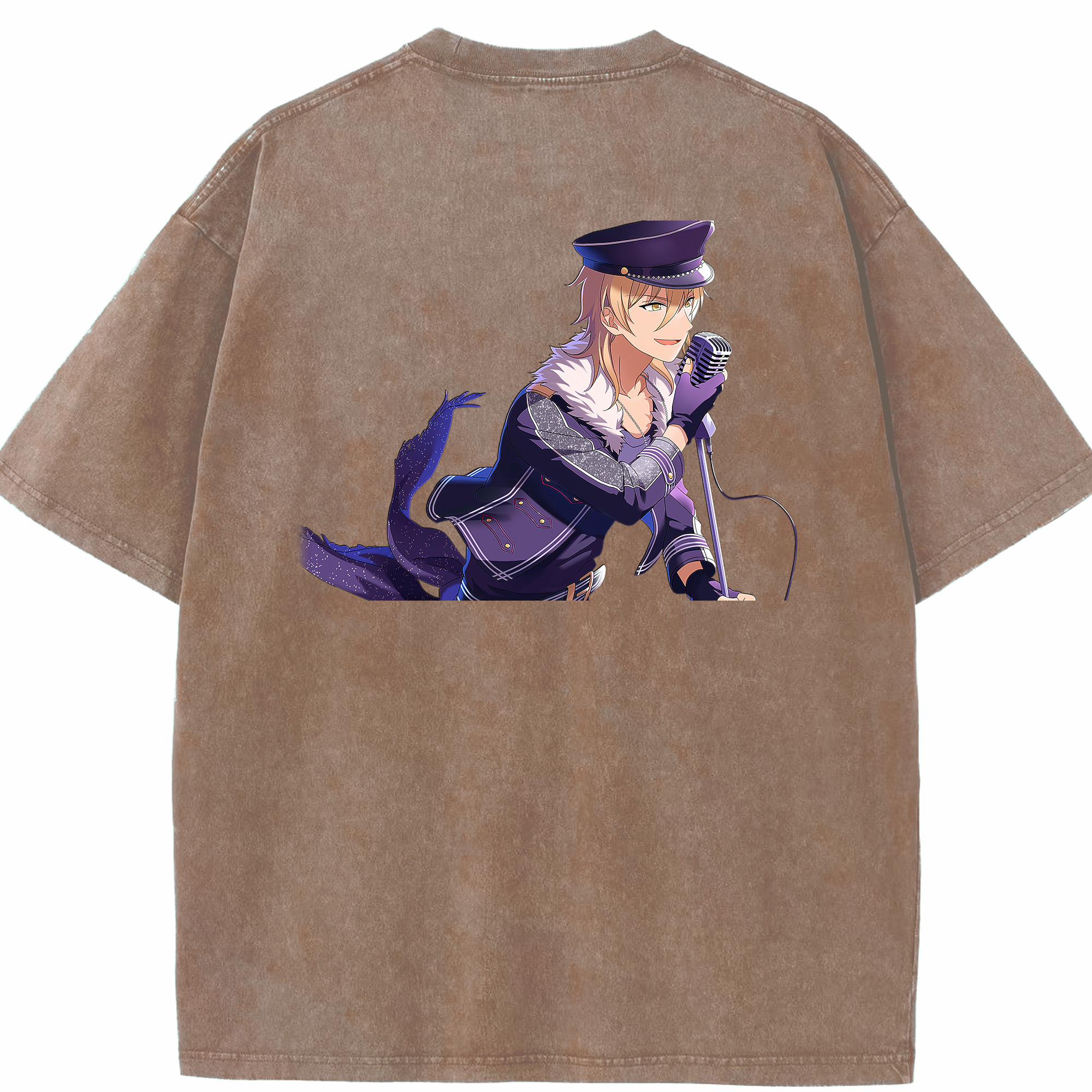 （画像用） あんさんぶるスターズ! Ensemble Stars 綿100% ヴィンテージ風 半袖Tシャツ（背面プリント）