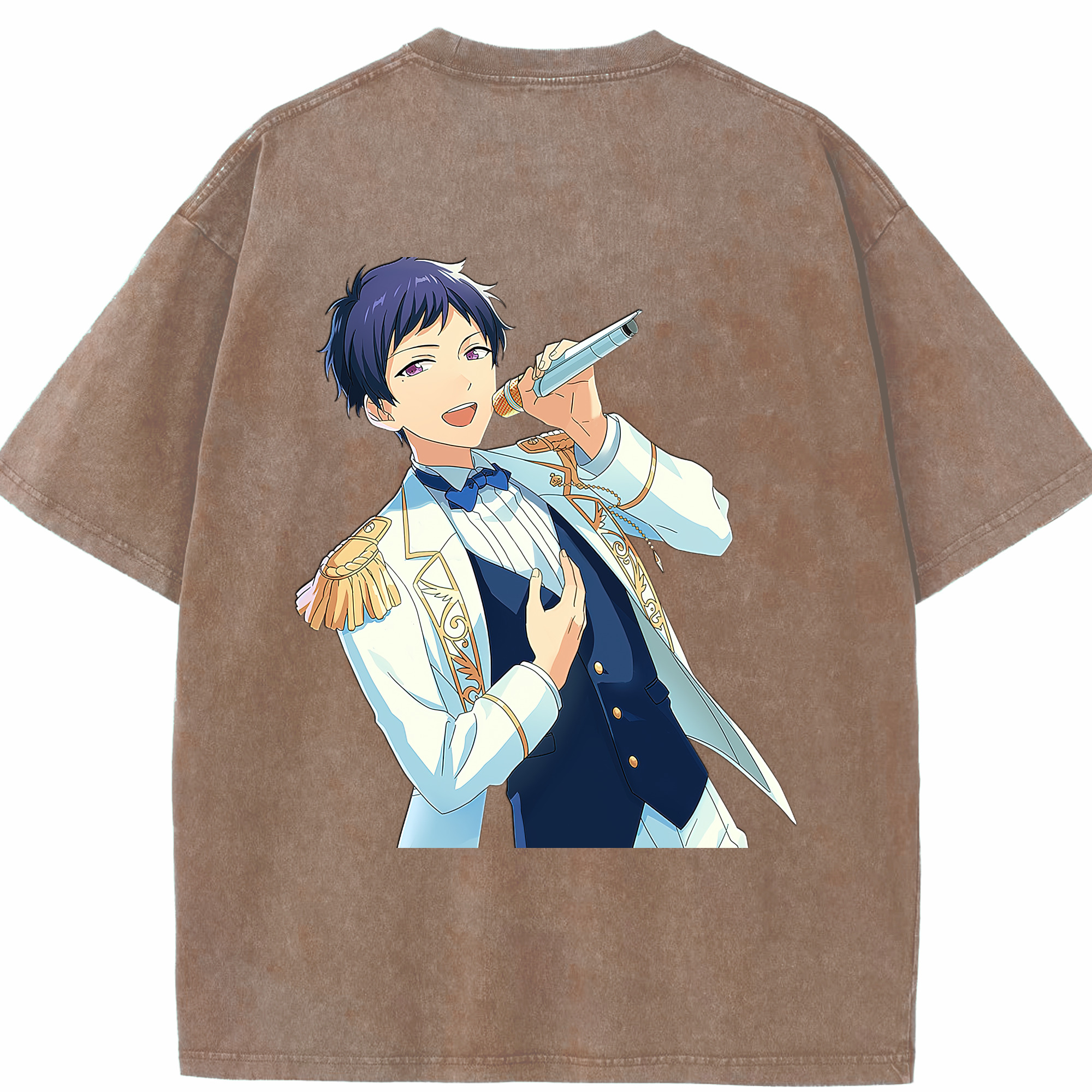 （画像用） あんさんぶるスターズ! Ensemble Stars 綿100% ヴィンテージ風 半袖Tシャツ（背面プリント）
