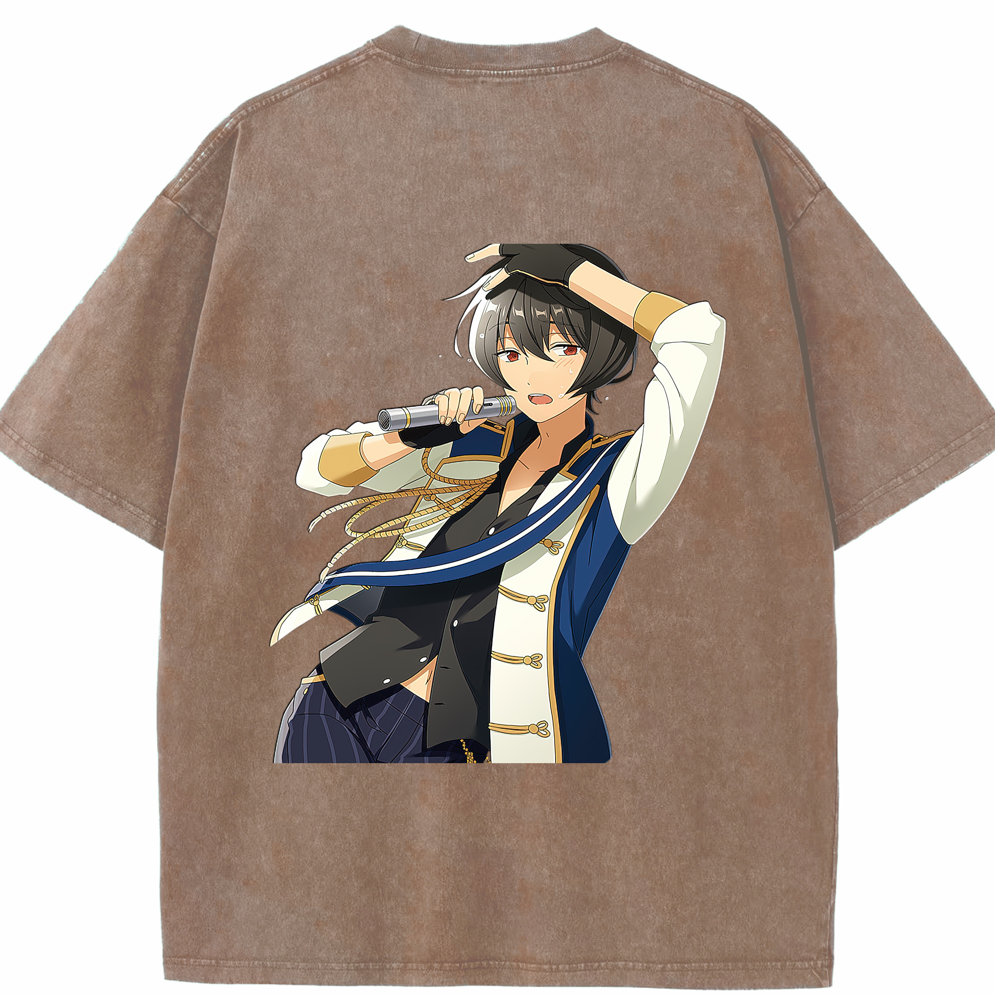 （画像用） あんさんぶるスターズ! Ensemble Stars 綿100% ヴィンテージ風 半袖Tシャツ（背面プリント）
