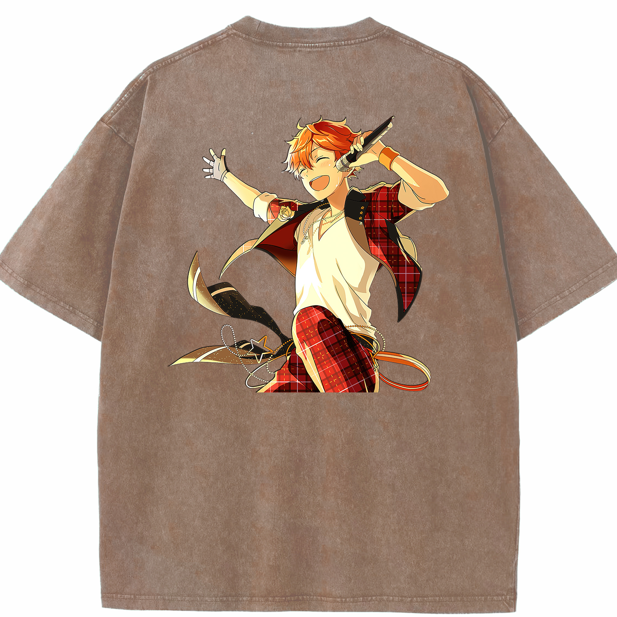 （画像用） あんさんぶるスターズ! Ensemble Stars 綿100% ヴィンテージ風 半袖Tシャツ（背面プリント）