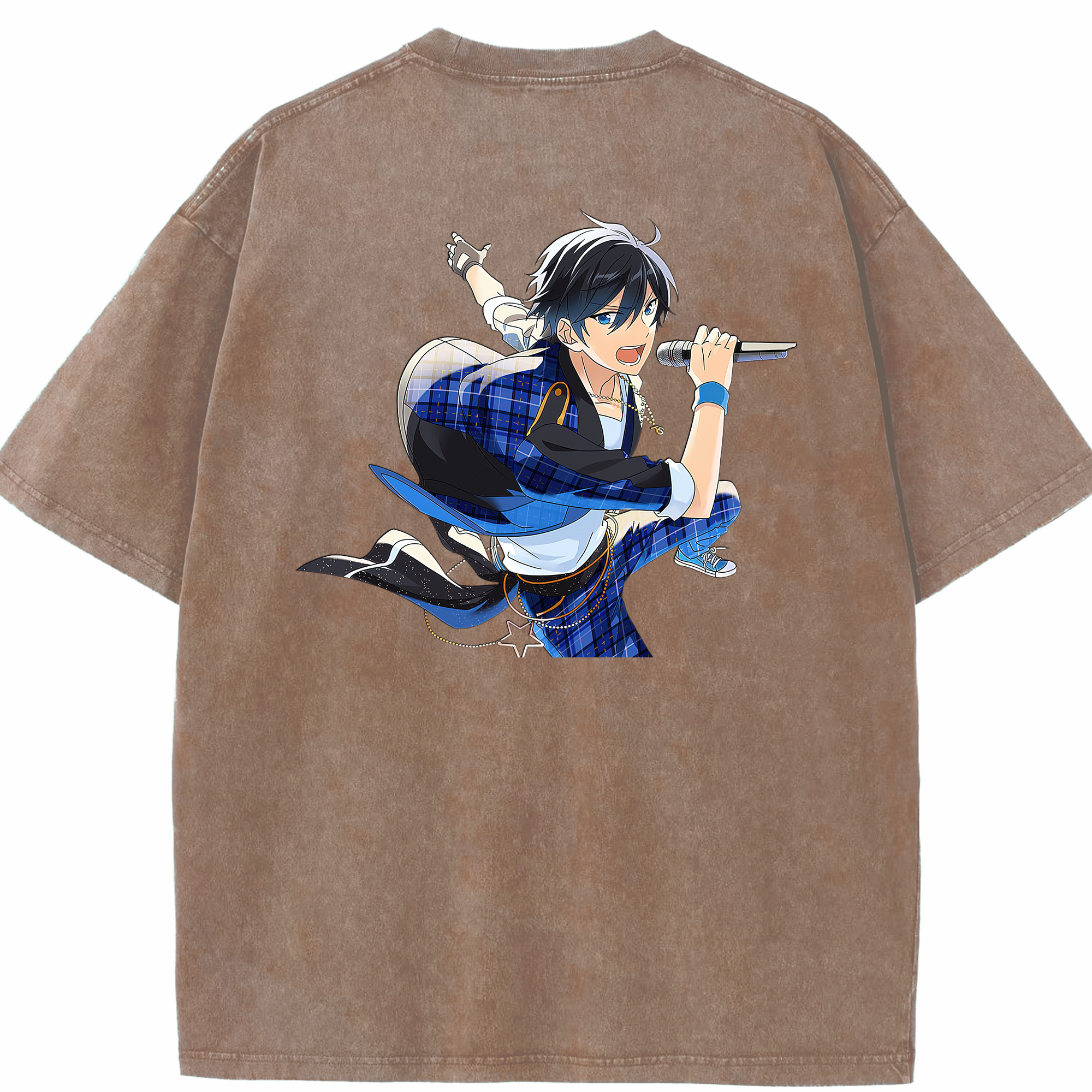 （画像用） あんさんぶるスターズ! Ensemble Stars 綿100% ヴィンテージ風 半袖Tシャツ（背面プリント）