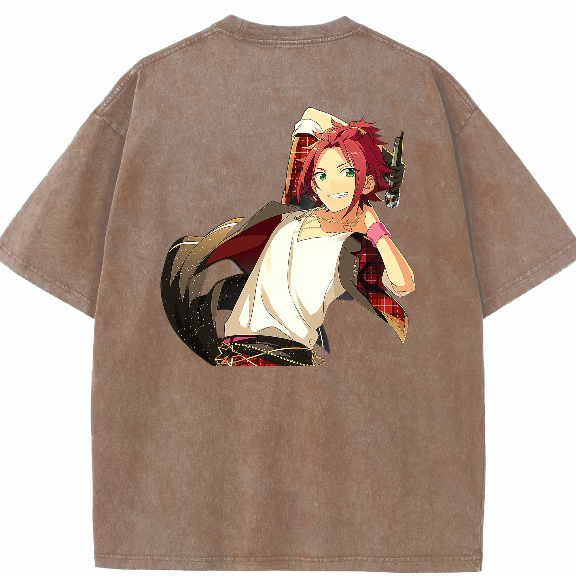 （画像用） あんさんぶるスターズ! Ensemble Stars 綿100% ヴィンテージ風 半袖Tシャツ（背面プリント）