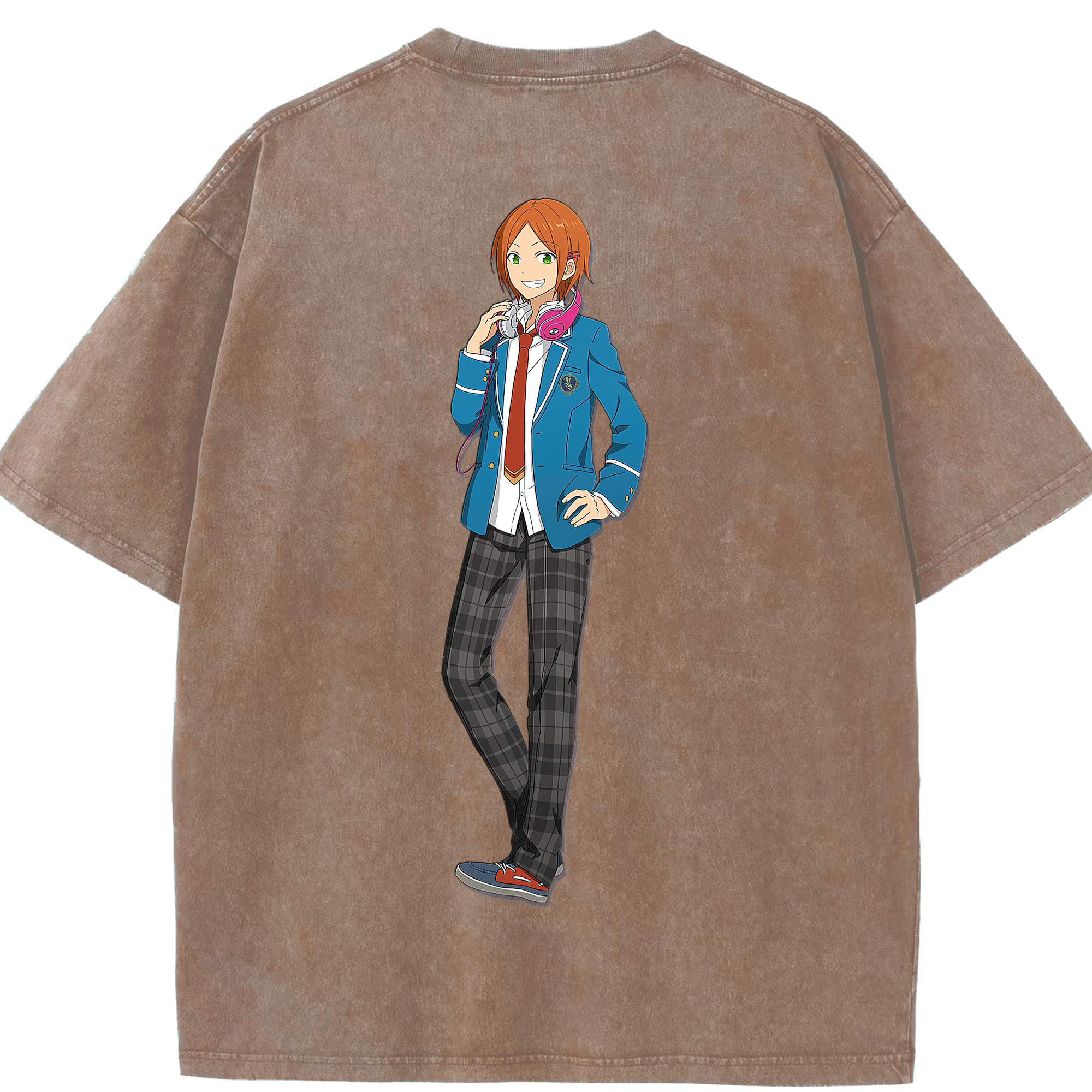 （画像用） あんさんぶるスターズ! Ensemble Stars 綿100% ヴィンテージ風 半袖Tシャツ（背面プリント）