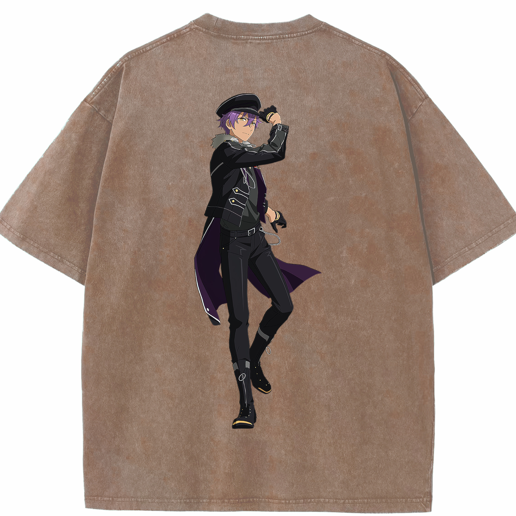（画像用） あんさんぶるスターズ! Ensemble Stars 綿100% ヴィンテージ風 半袖Tシャツ（背面プリント）