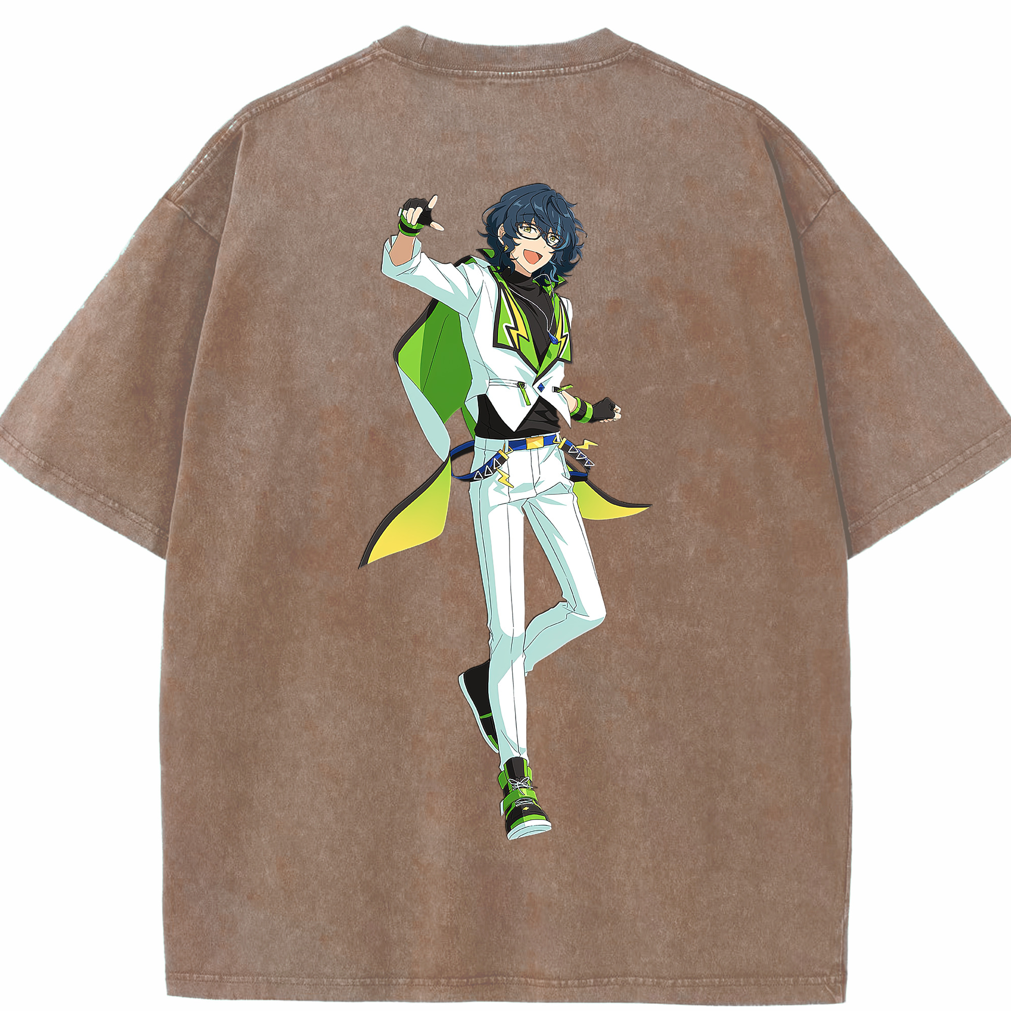 （画像用） あんさんぶるスターズ! Ensemble Stars 綿100% ヴィンテージ風 半袖Tシャツ（背面プリント）