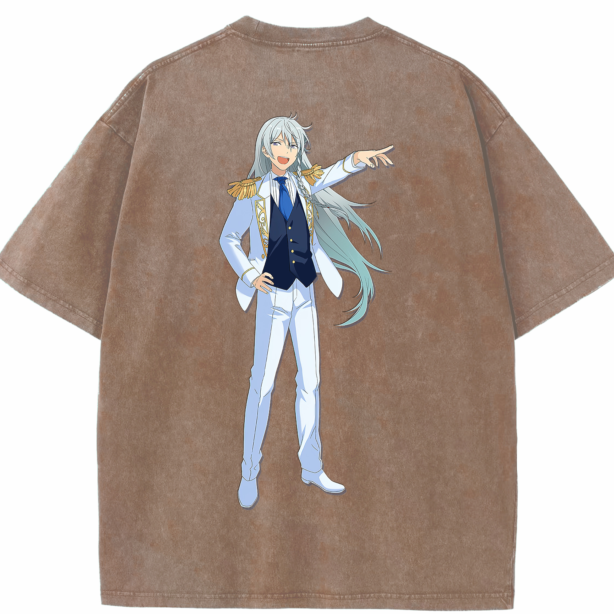 （画像用） あんさんぶるスターズ! Ensemble Stars 綿100% ヴィンテージ風 半袖Tシャツ（背面プリント）