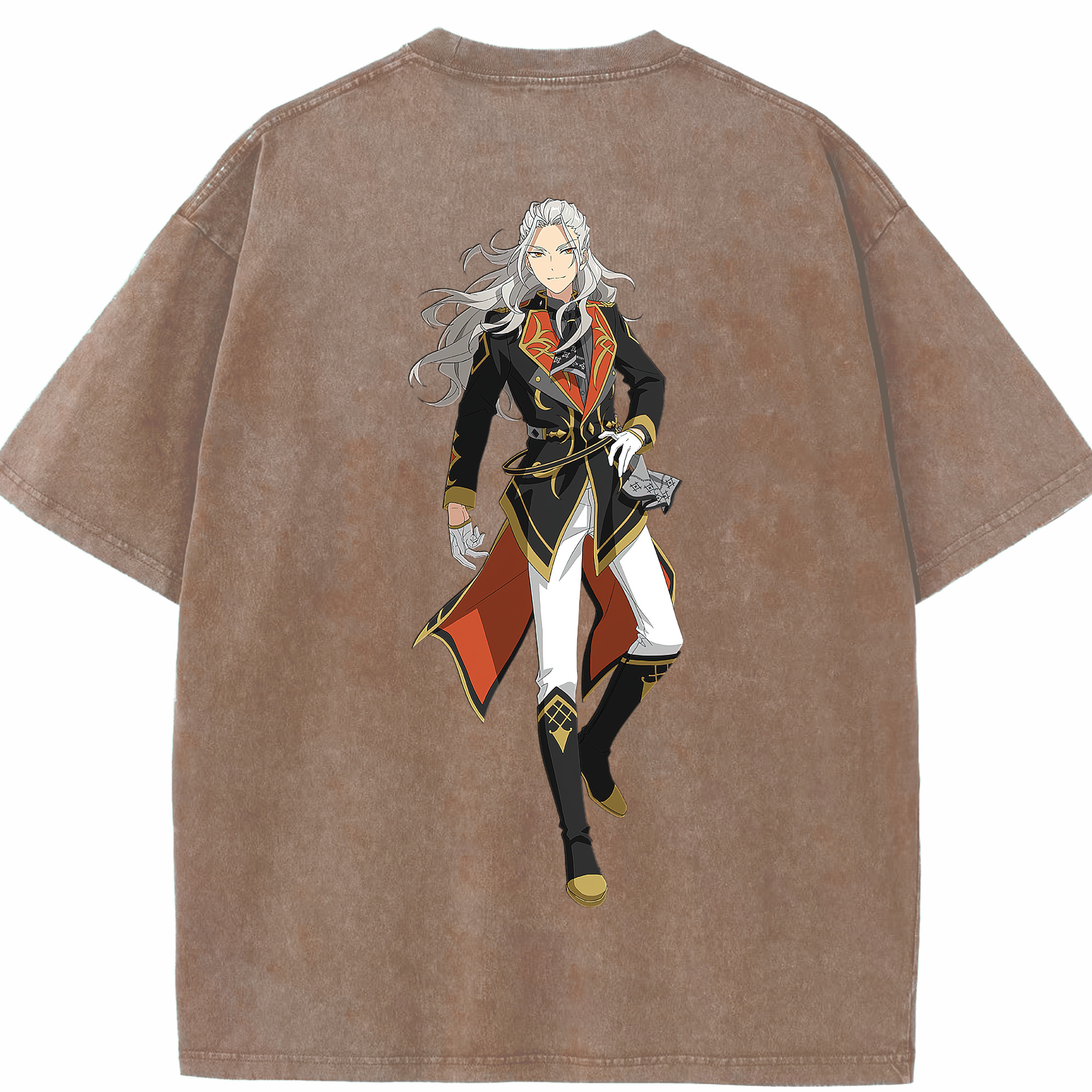 （画像用） あんさんぶるスターズ! Ensemble Stars 綿100% ヴィンテージ風 半袖Tシャツ（背面プリント）
