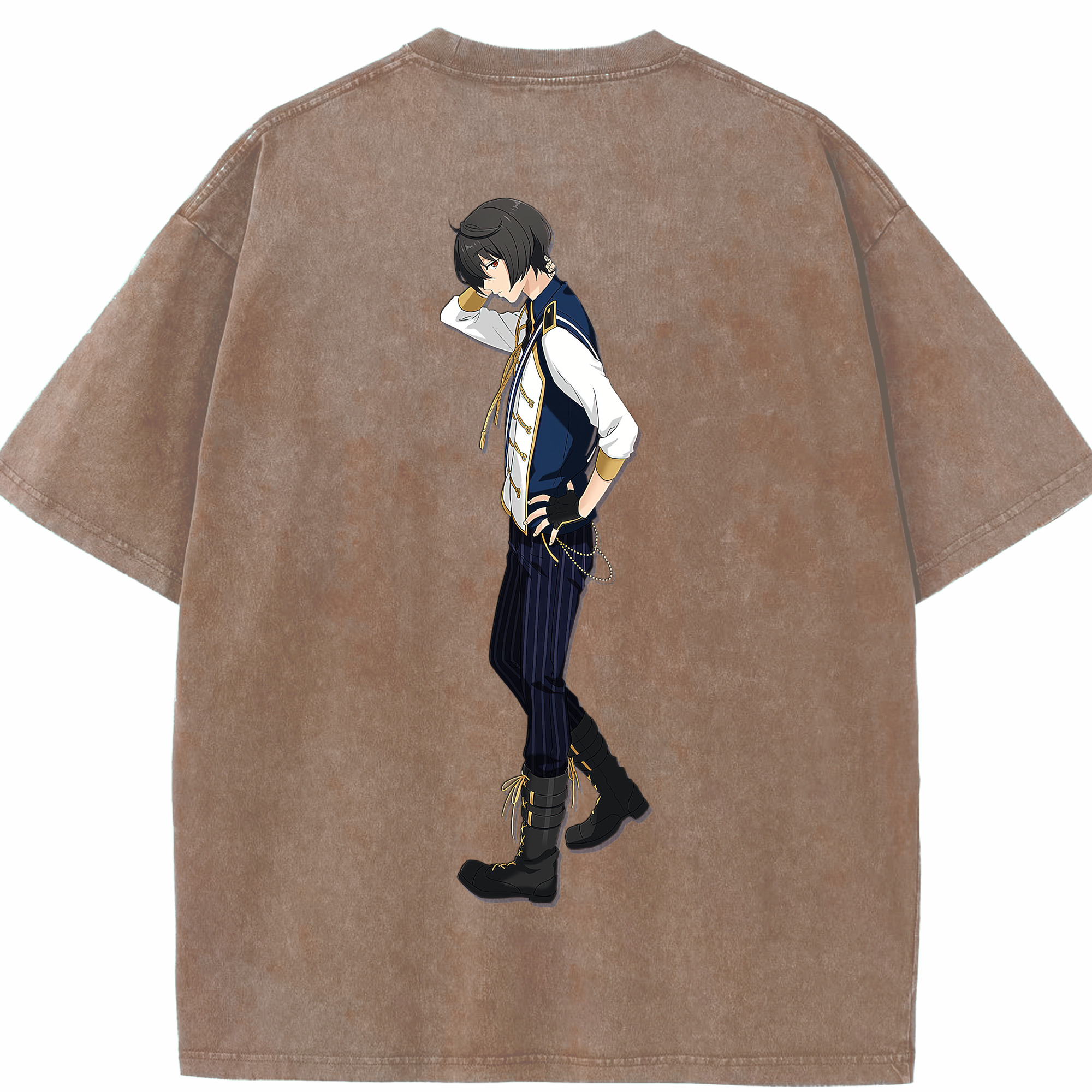 （画像用） あんさんぶるスターズ! Ensemble Stars 綿100% ヴィンテージ風 半袖Tシャツ（背面プリント）