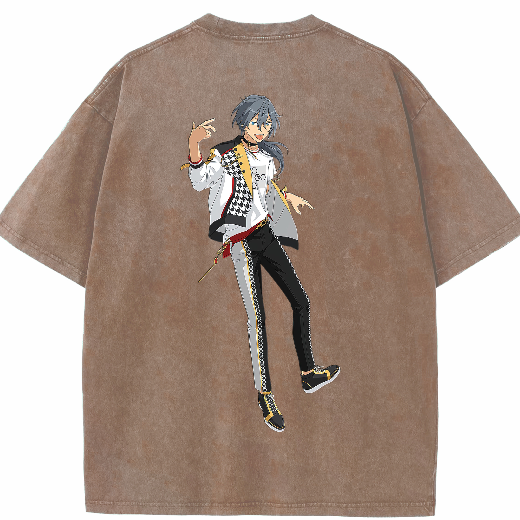 （画像用） あんさんぶるスターズ! Ensemble Stars 綿100% ヴィンテージ風 半袖Tシャツ（背面プリント）