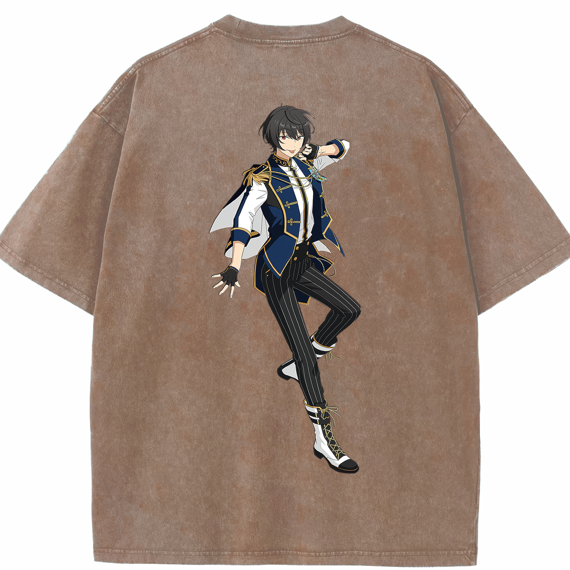 （画像用） あんさんぶるスターズ! Ensemble Stars 綿100% ヴィンテージ風 半袖Tシャツ（背面プリント）