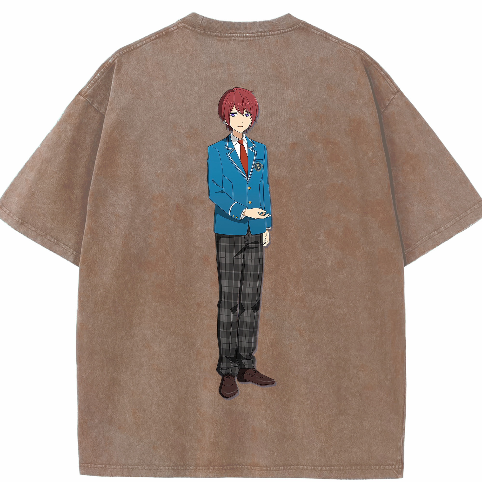 （画像用） あんさんぶるスターズ! Ensemble Stars 綿100% ヴィンテージ風 半袖Tシャツ（背面プリント）