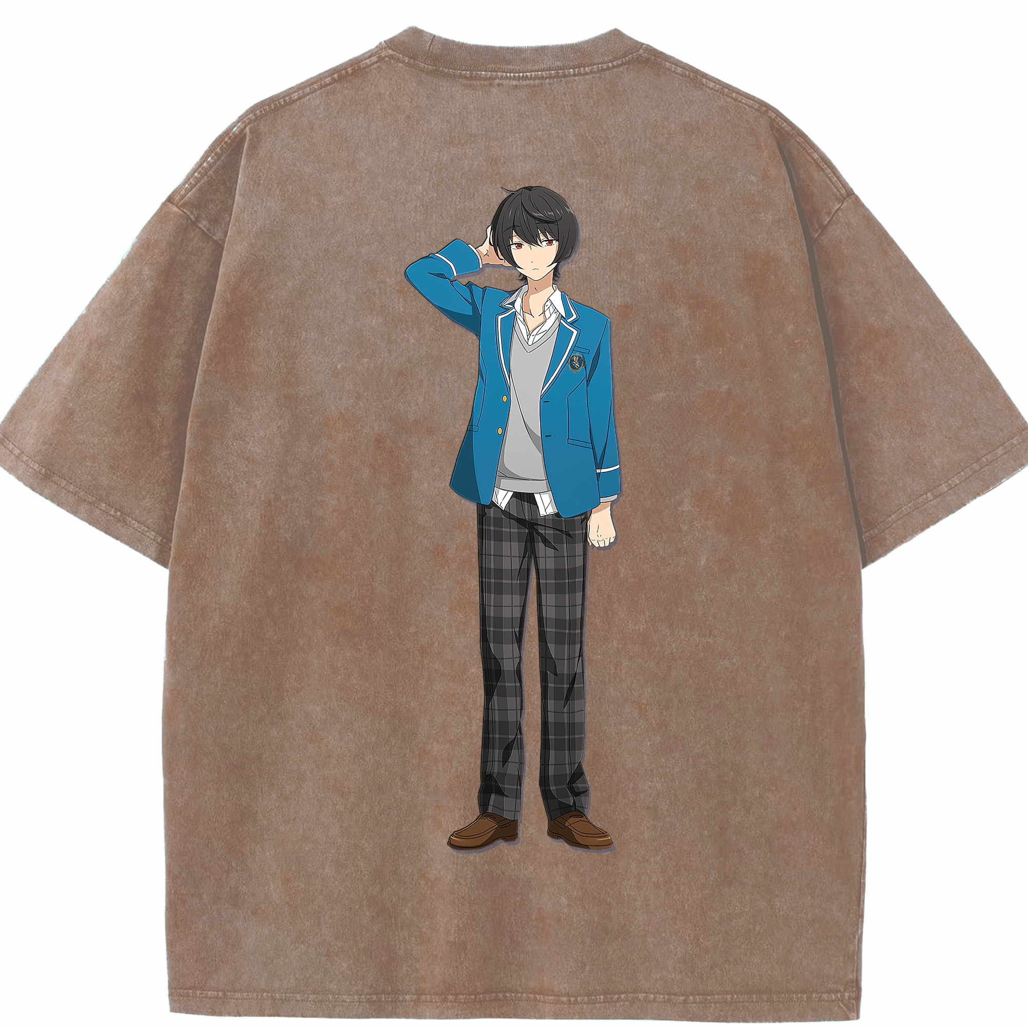 （画像用） あんさんぶるスターズ! Ensemble Stars 綿100% ヴィンテージ風 半袖Tシャツ（背面プリント）