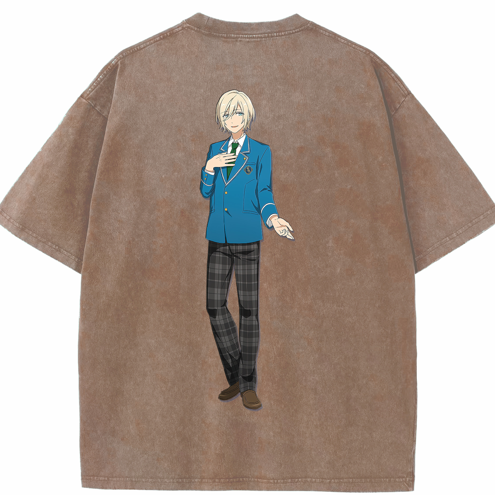 （画像用） あんさんぶるスターズ! Ensemble Stars 綿100% ヴィンテージ風 半袖Tシャツ（背面プリント）