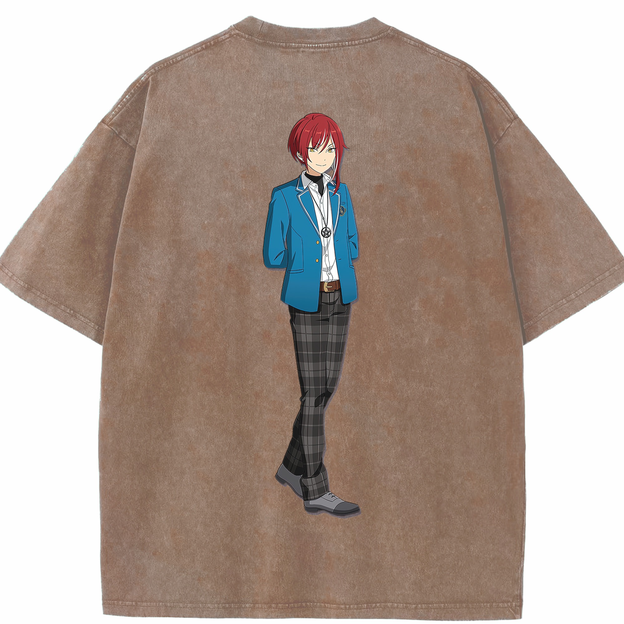 （画像用） あんさんぶるスターズ! Ensemble Stars 綿100% ヴィンテージ風 半袖Tシャツ（背面プリント）