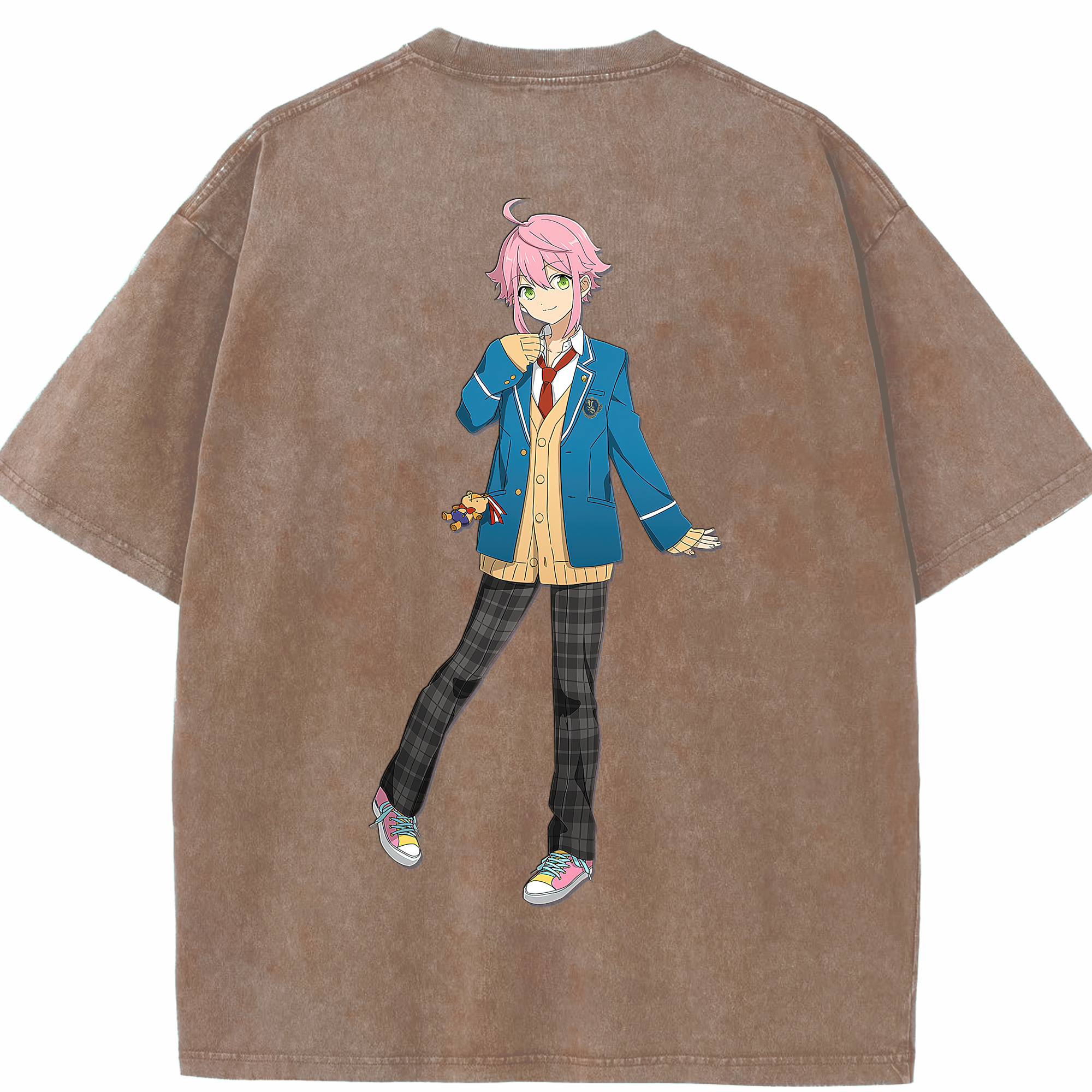 （画像用） あんさんぶるスターズ! Ensemble Stars 綿100% ヴィンテージ風 半袖Tシャツ（背面プリント）