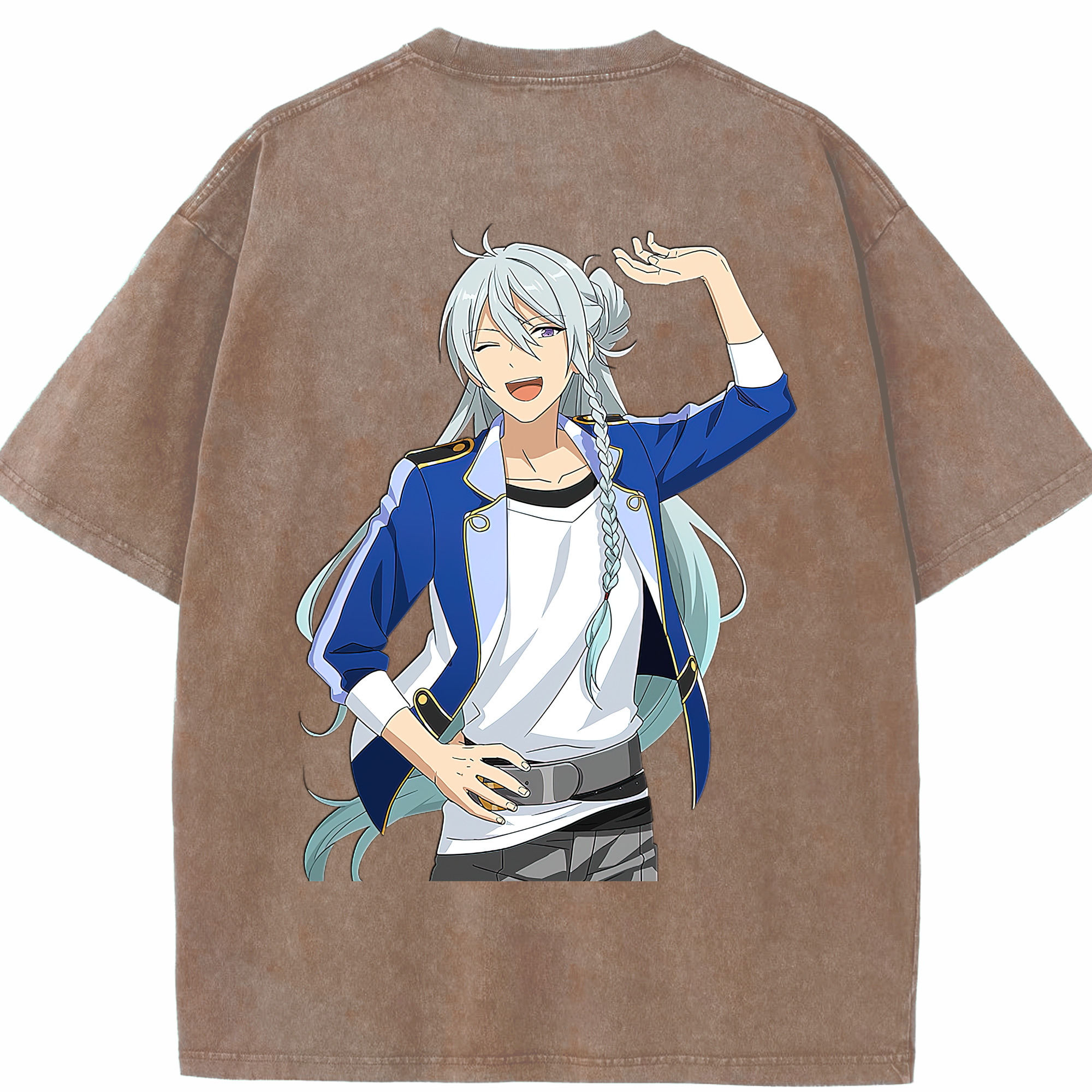 （画像用） あんさんぶるスターズ! Ensemble Stars 綿100% ヴィンテージ風 半袖Tシャツ（背面プリント）