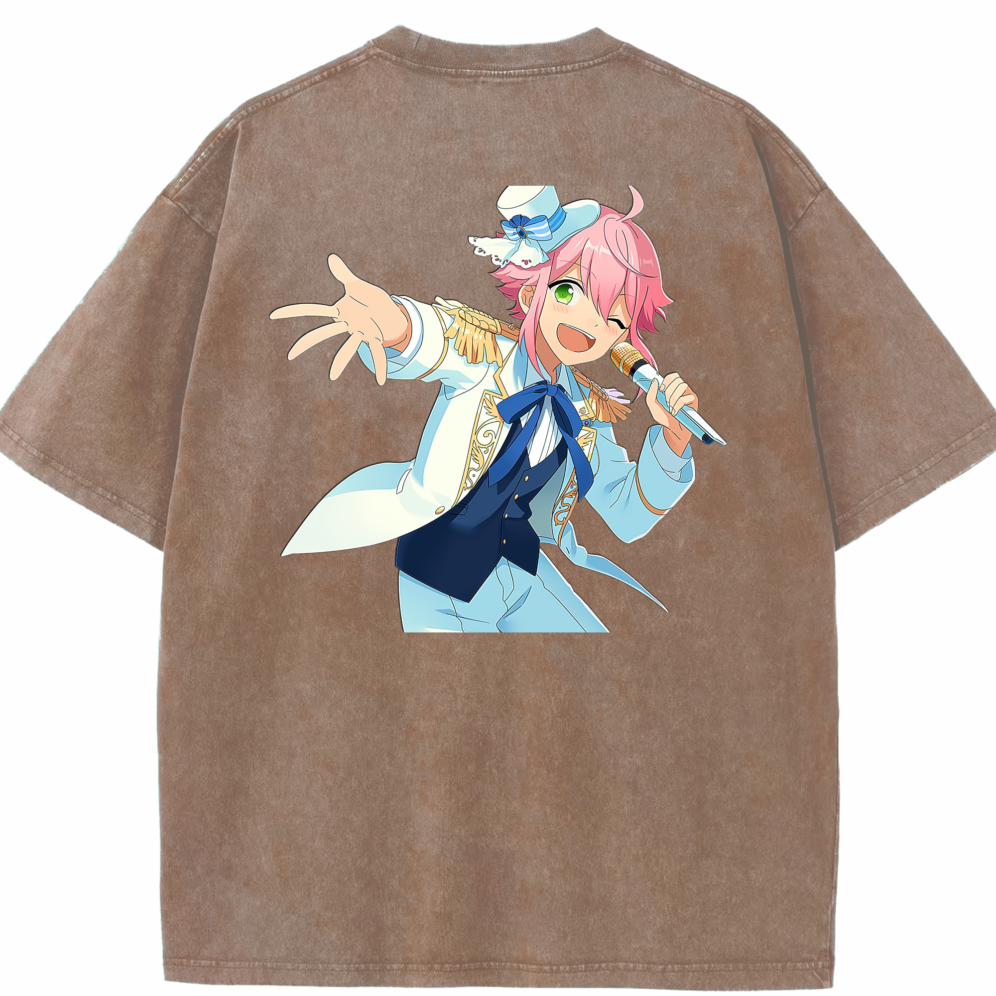 （画像用） あんさんぶるスターズ! Ensemble Stars 綿100% ヴィンテージ風 半袖Tシャツ（背面プリント）
