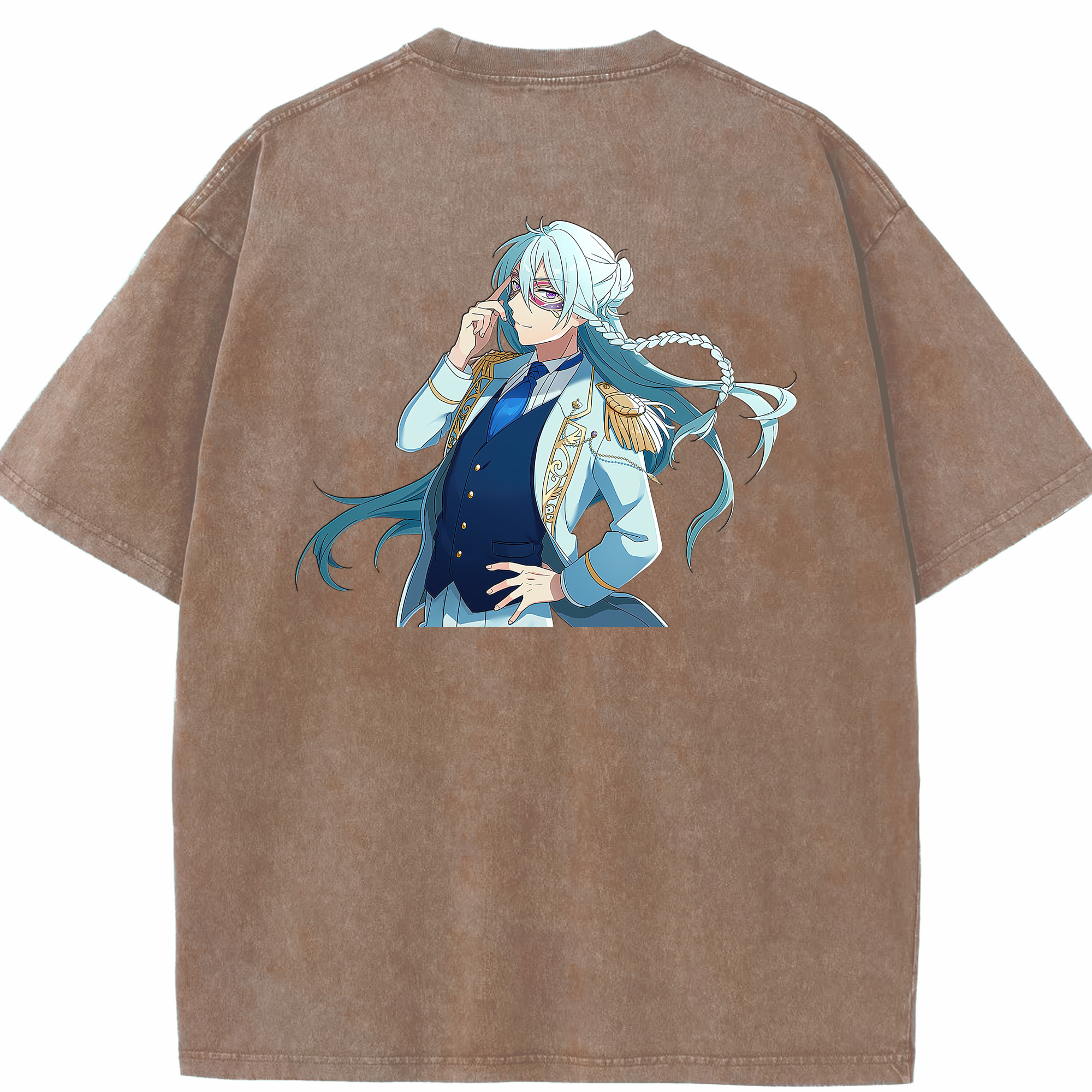 （画像用） あんさんぶるスターズ! Ensemble Stars 綿100% ヴィンテージ風 半袖Tシャツ（背面プリント）