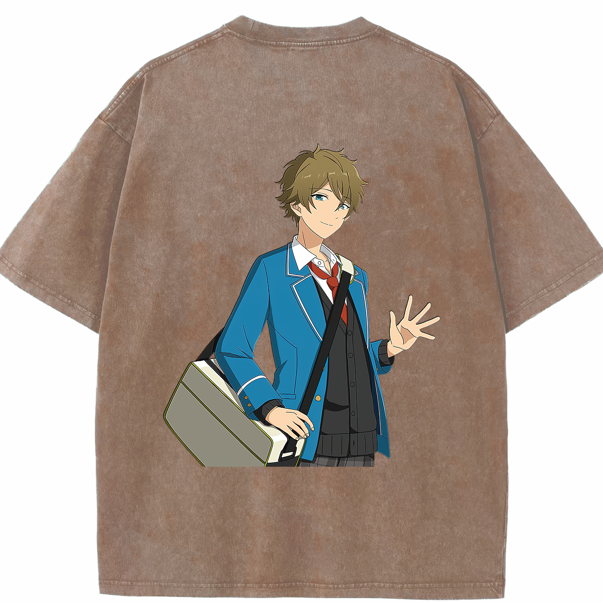 （画像用） あんさんぶるスターズ! Ensemble Stars 綿100% ヴィンテージ風 半袖Tシャツ（背面プリント）